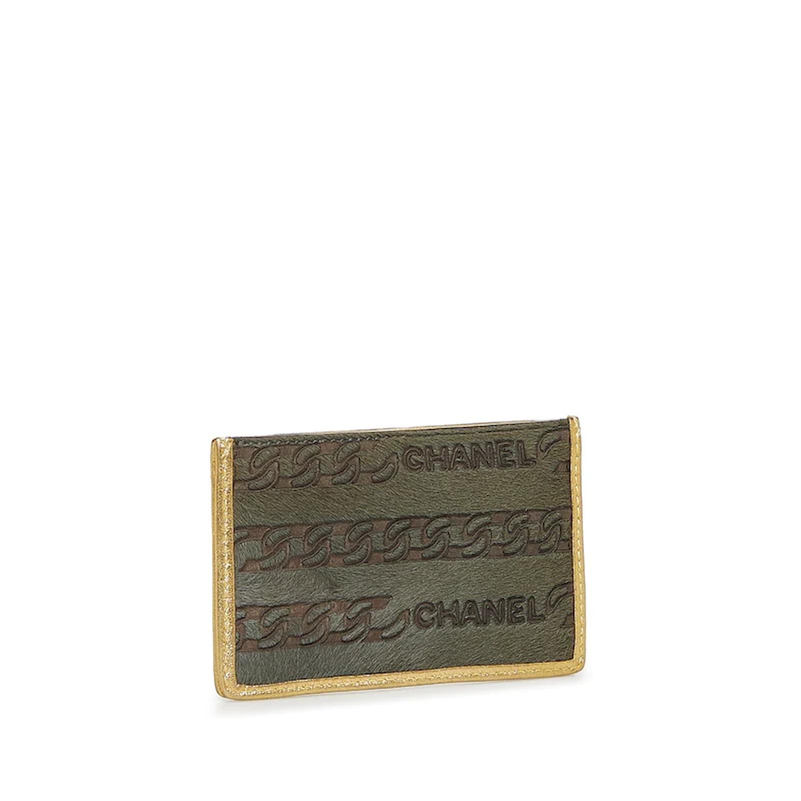 Chanel Leather coin purse Green Pony-style calfskin ref.942333 - Joli Closet