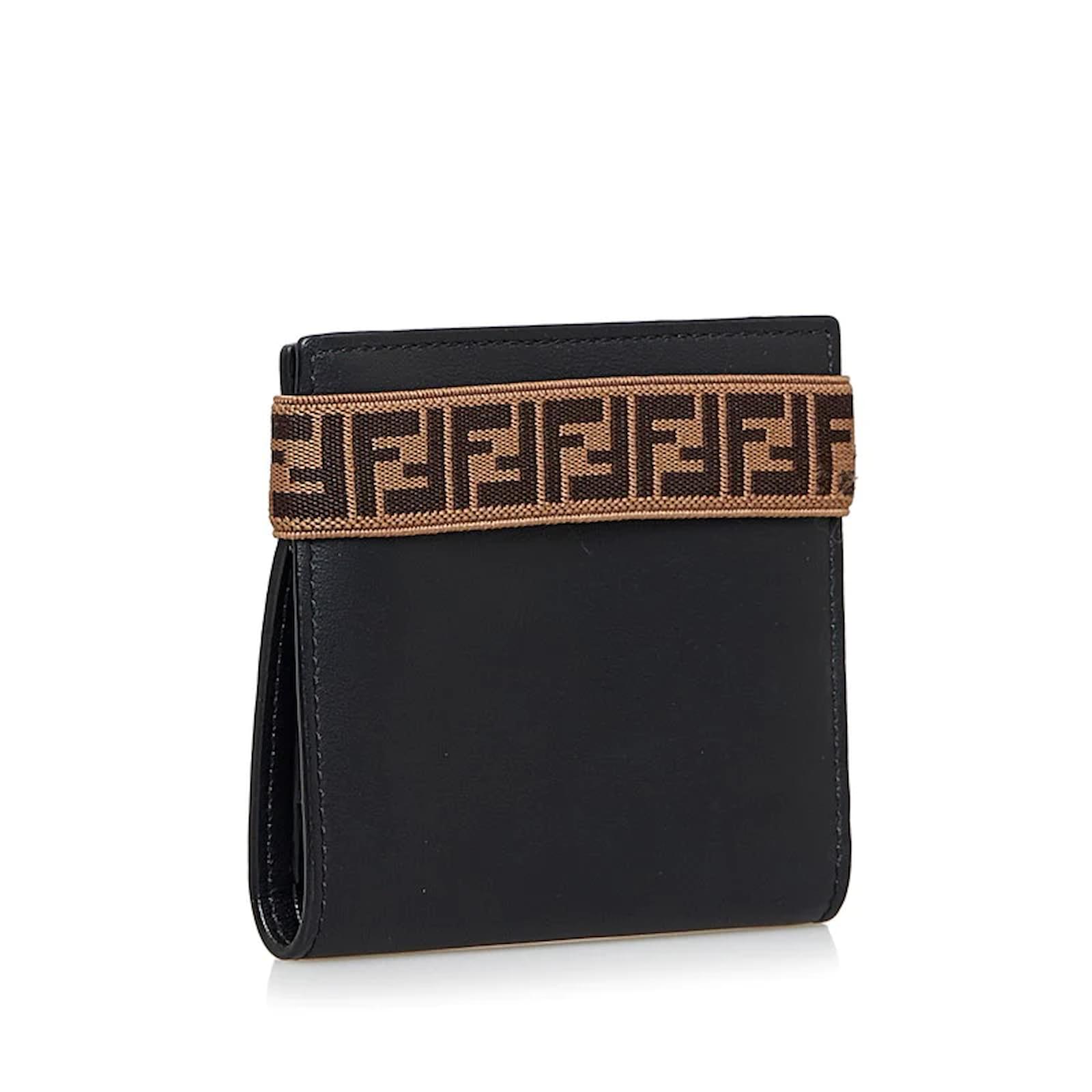 FENDI: wallet with FF logo - Black