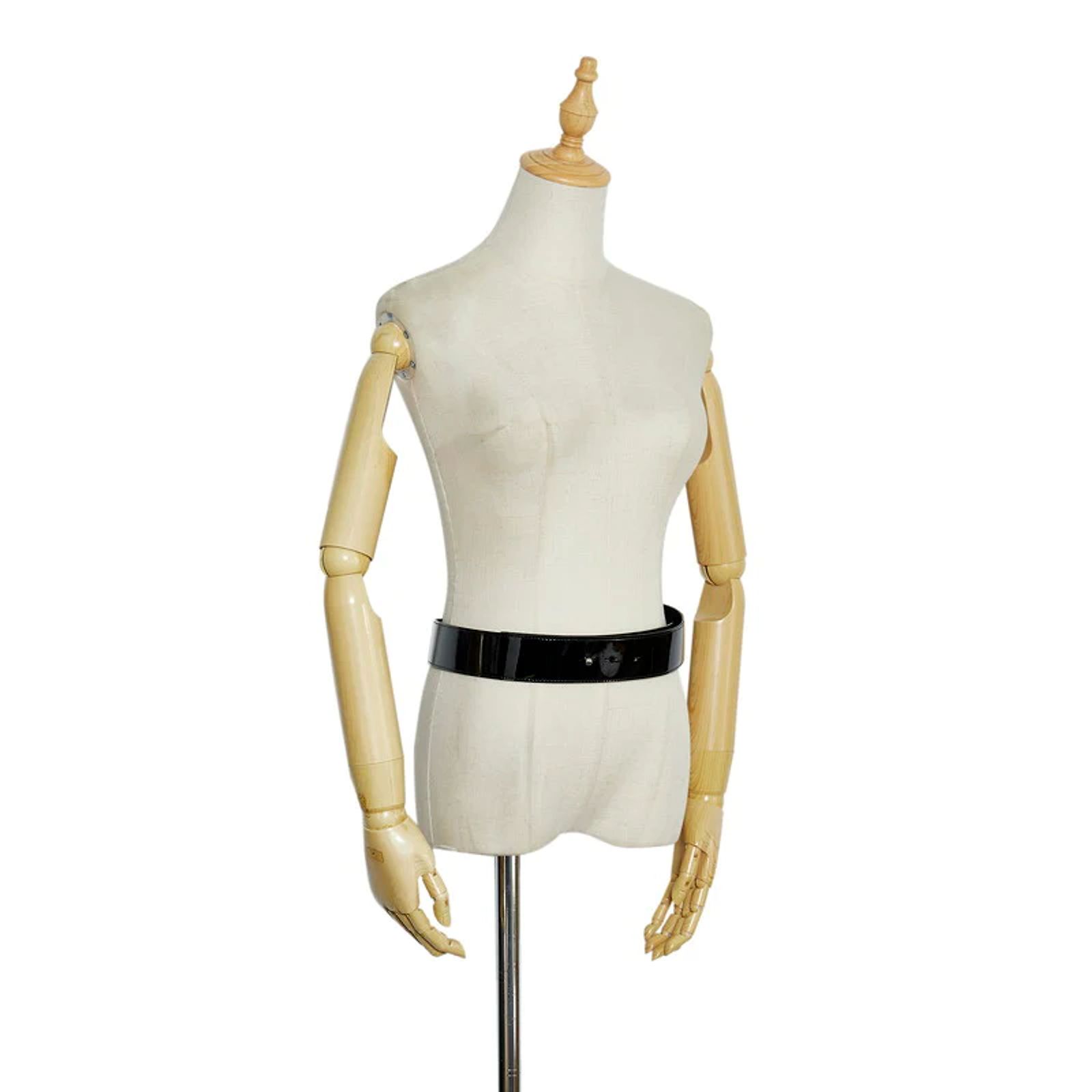 LOUIS VUITTON MP144 Trouser belt belt Patent Leather Black Louis Vuitton Patent Leather Belts for Women for sale | eBay main image 3