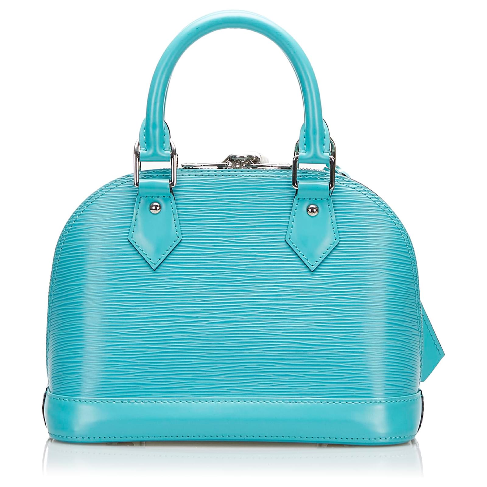 Louis Vuitton Blue Epi Alma BB Turquoise Leather ref.942847 - Joli Closet