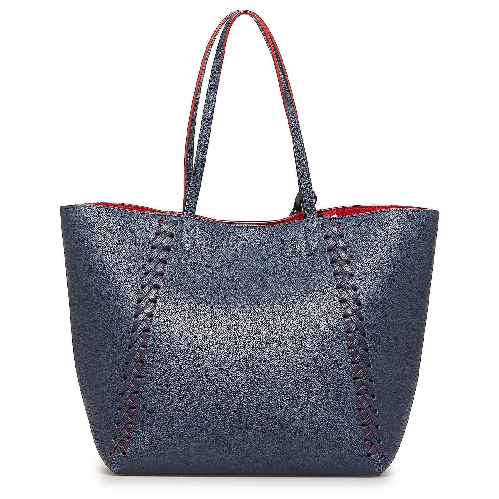 Louis Vuitton Blue Leather Lockme Braided Tote Bag Louis Vuitton