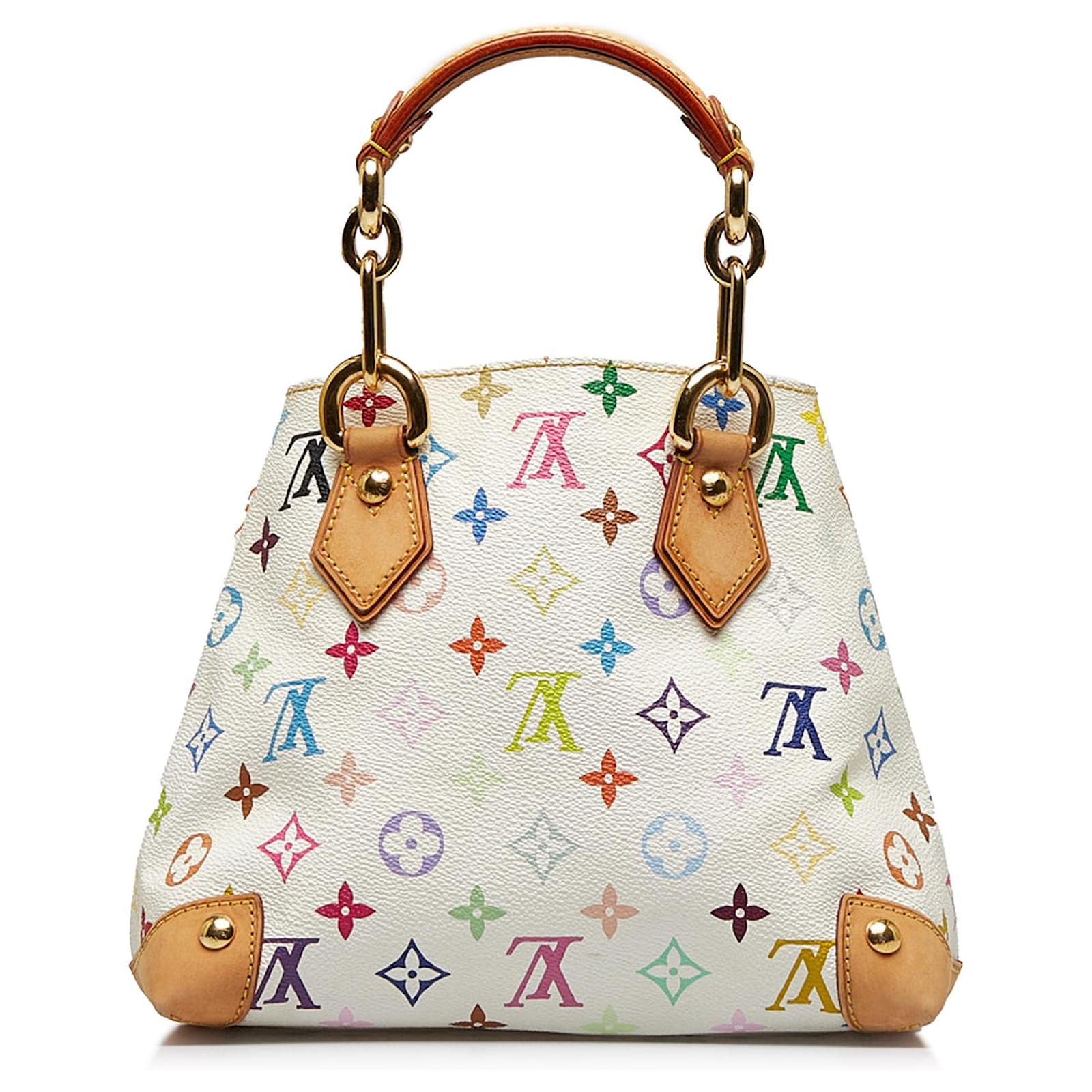 Authentic Louis Vuitton Audra Monogram Multicolor White Blanc