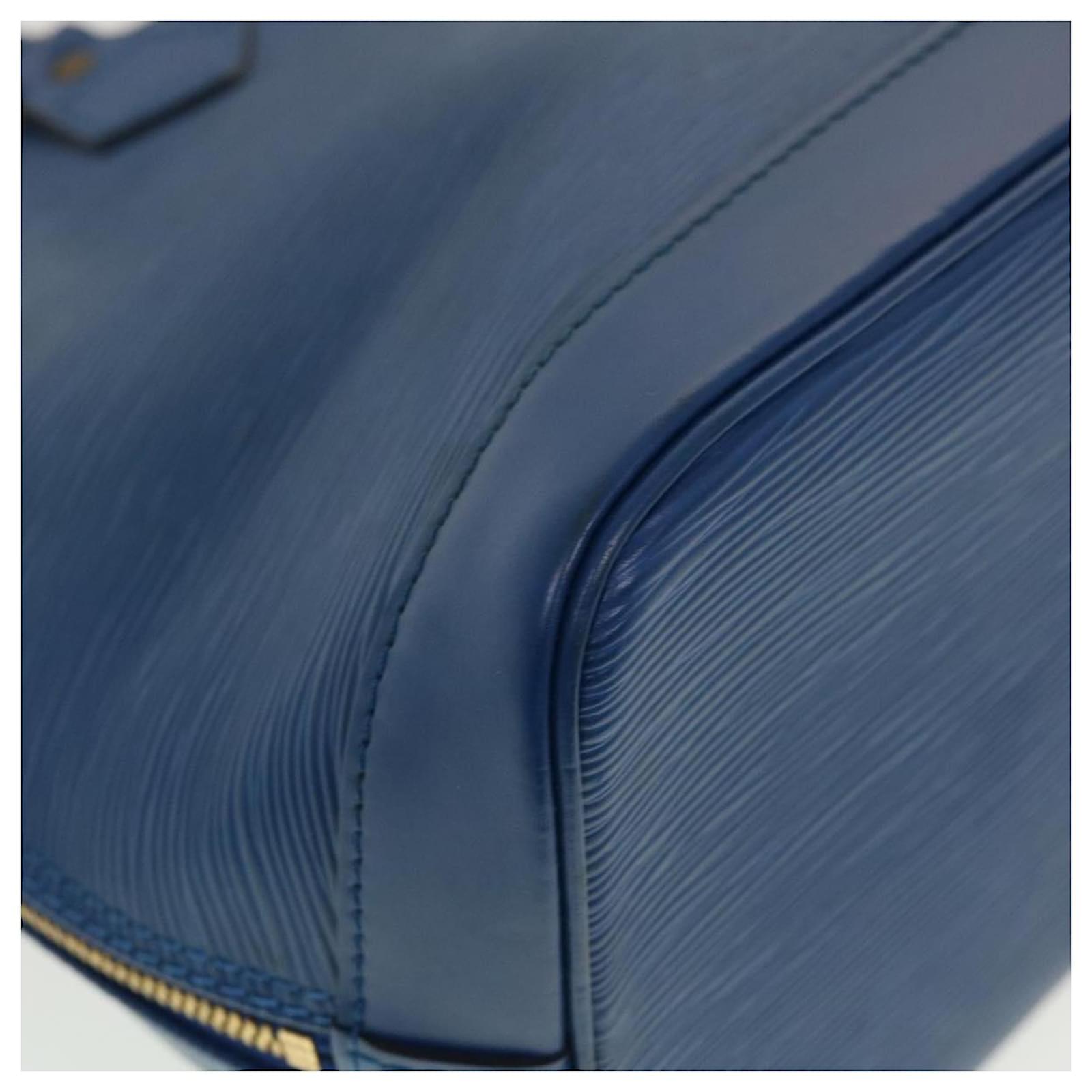 Louis Vuitton Epi Arma PM Toledo Blue Handbag Lv Logo Leather Bag  Discontinued