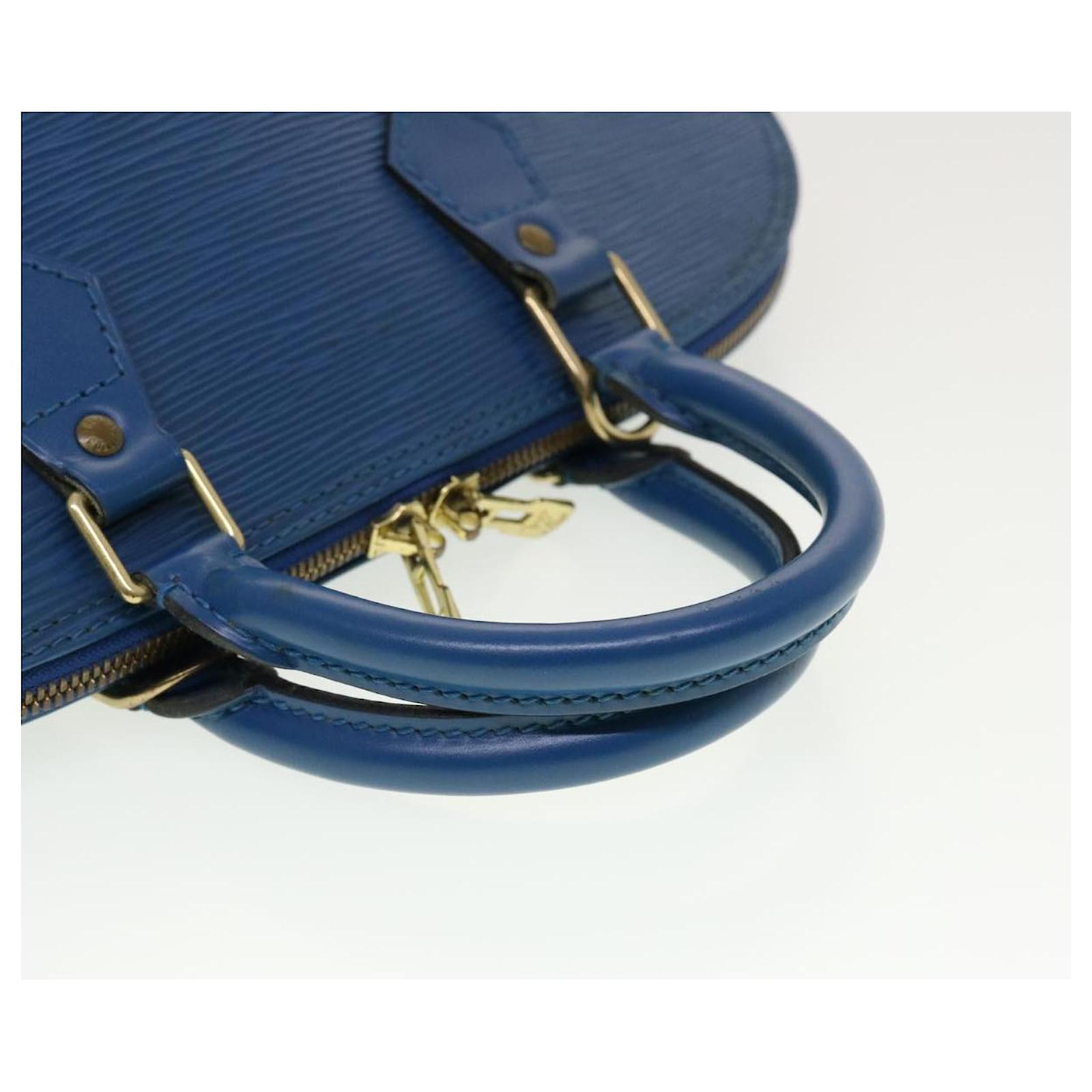 Louis Vuitton Epi Arma PM Toledo Blue Handbag Lv Logo Leather Bag  Discontinued