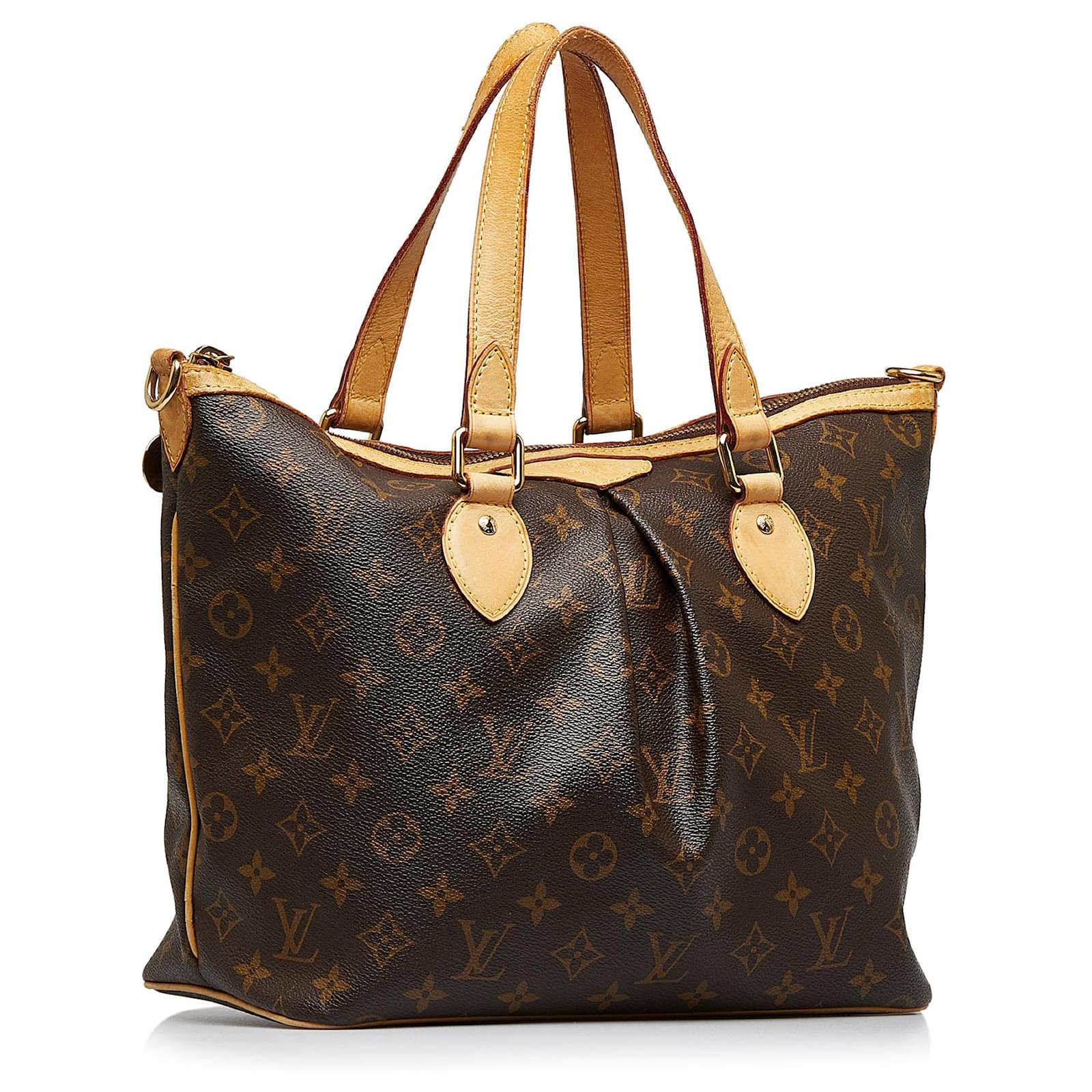 Louis Vuitton Brown Monogram Palermo PM Leather Cloth ref.943252