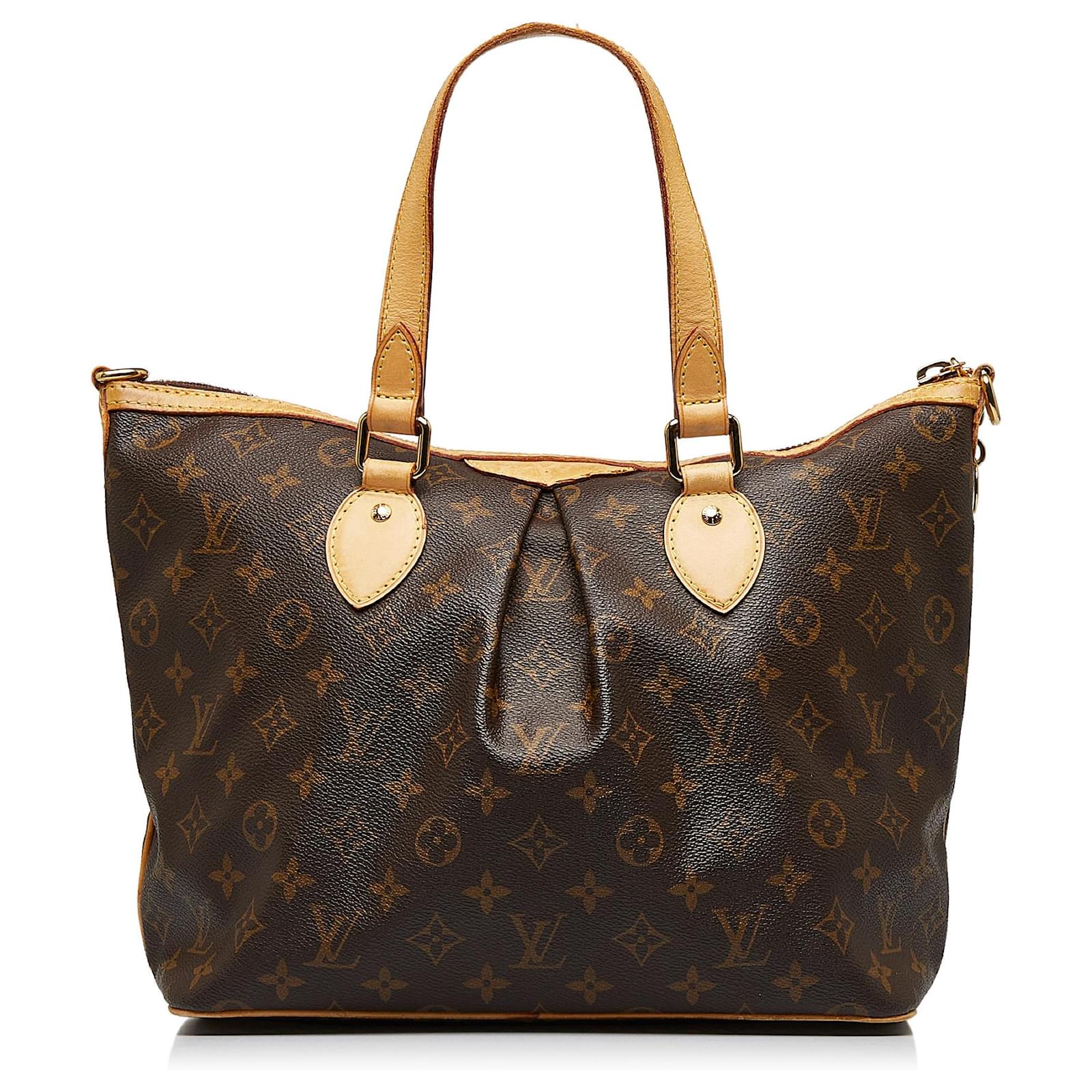 Louis Vuitton Brown Monogram Palermo PM Leather Cloth ref.943252