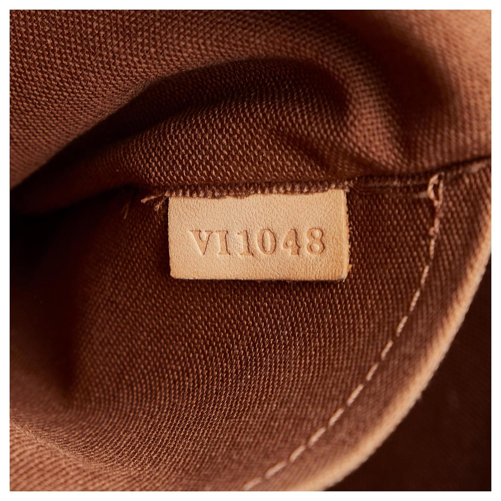 Louis Vuitton Brown Monogram Palermo PM Leather Cloth ref.943252