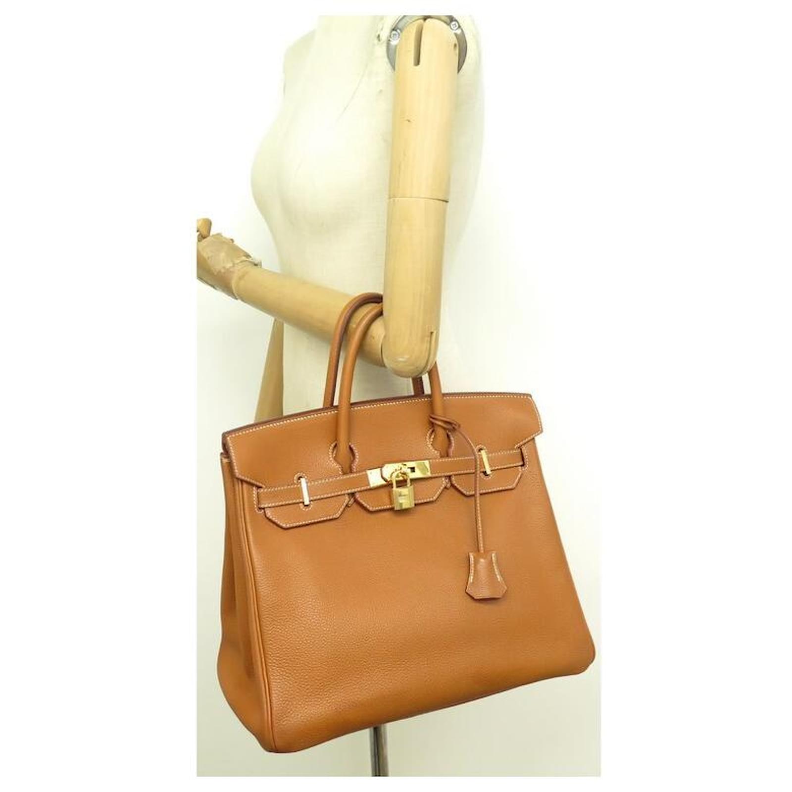 Hermes Birkin 35 HAC Gold Togo Leather