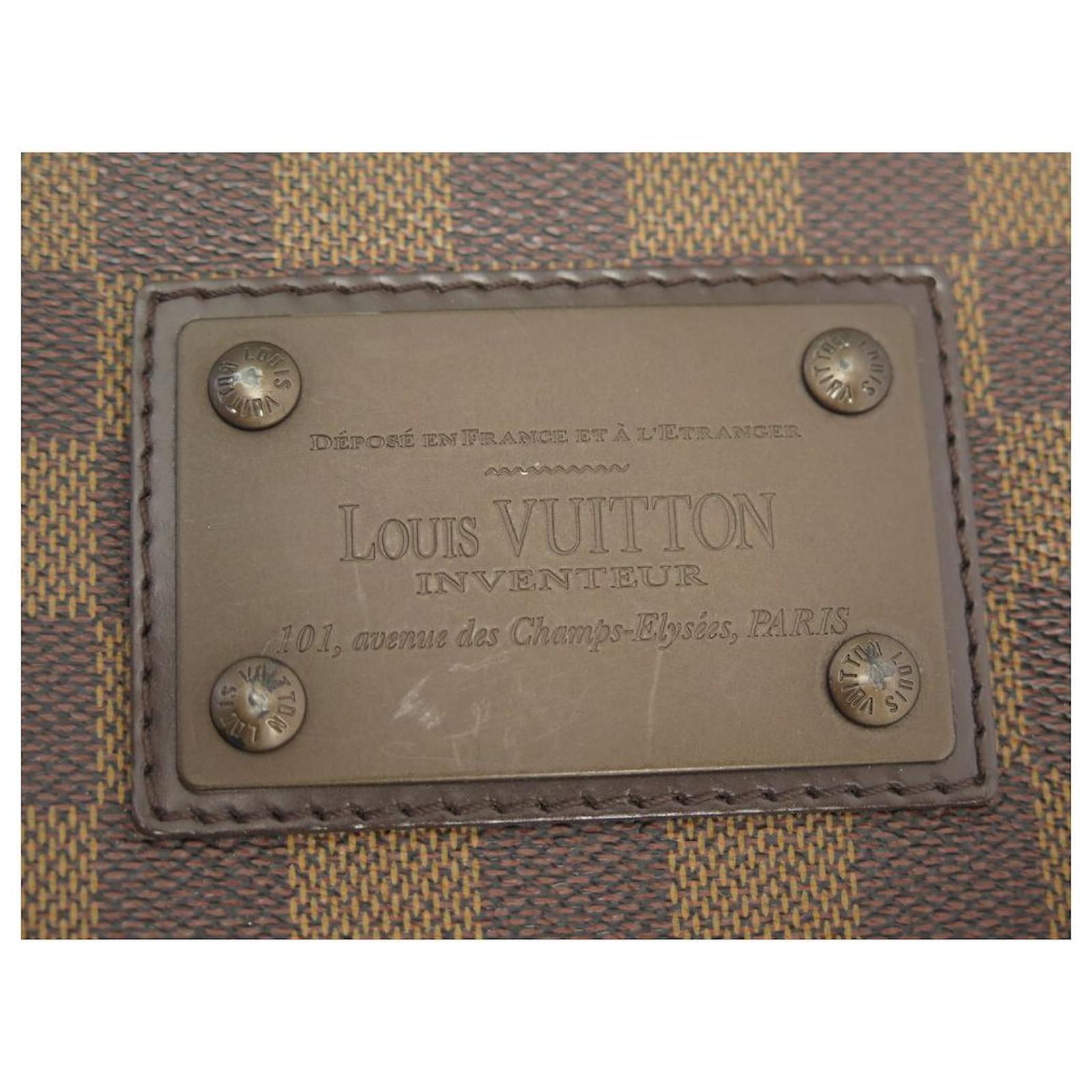 SAC POCHETTE LOUIS VUITTON BROOKLYN PM N51210 TOILE DAMIER BANDOULIERE BAG  Marron ref.943541 - Joli Closet