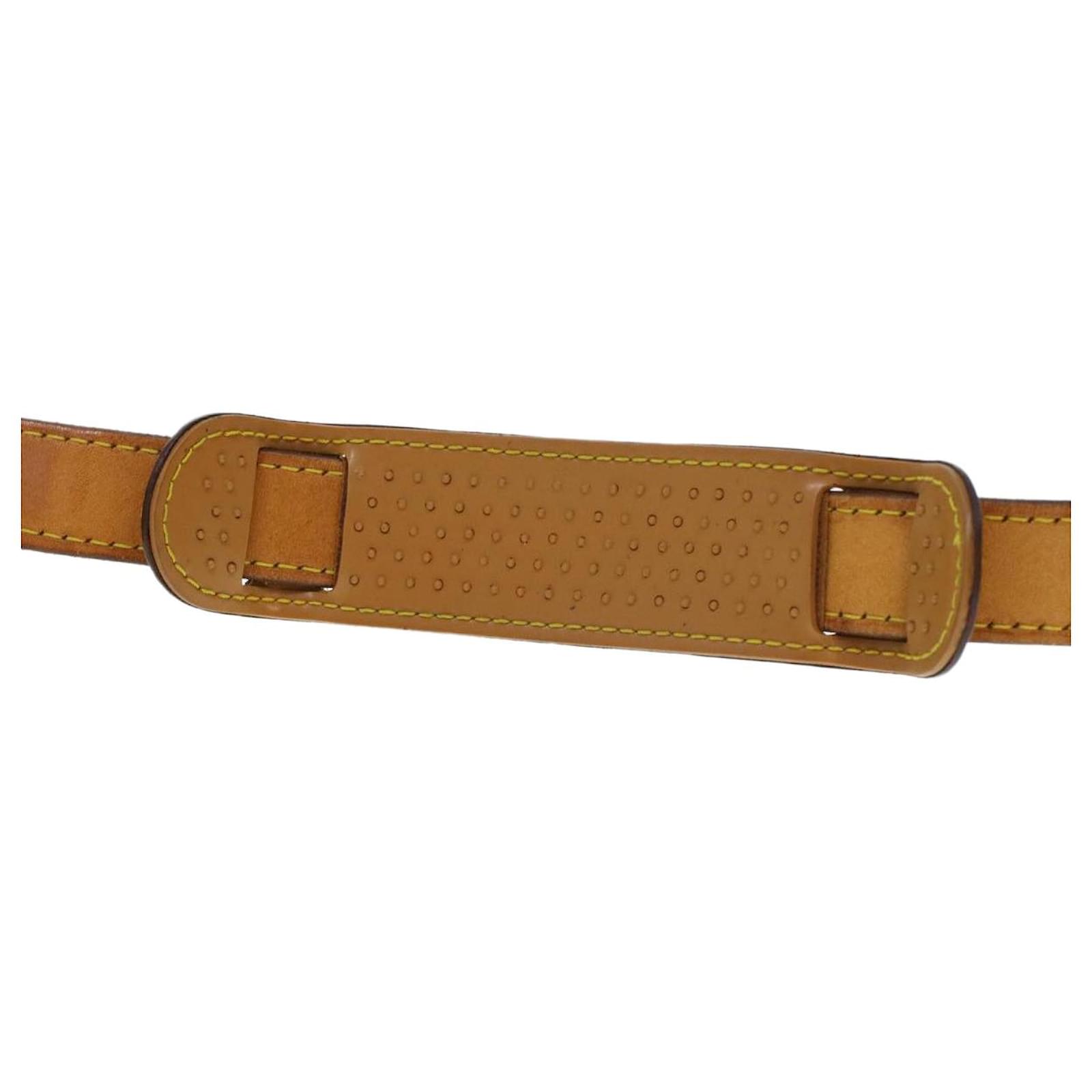 LOUIS VUITTON Shoulder Strap Leather 32.3-39.4 Beige LV Auth