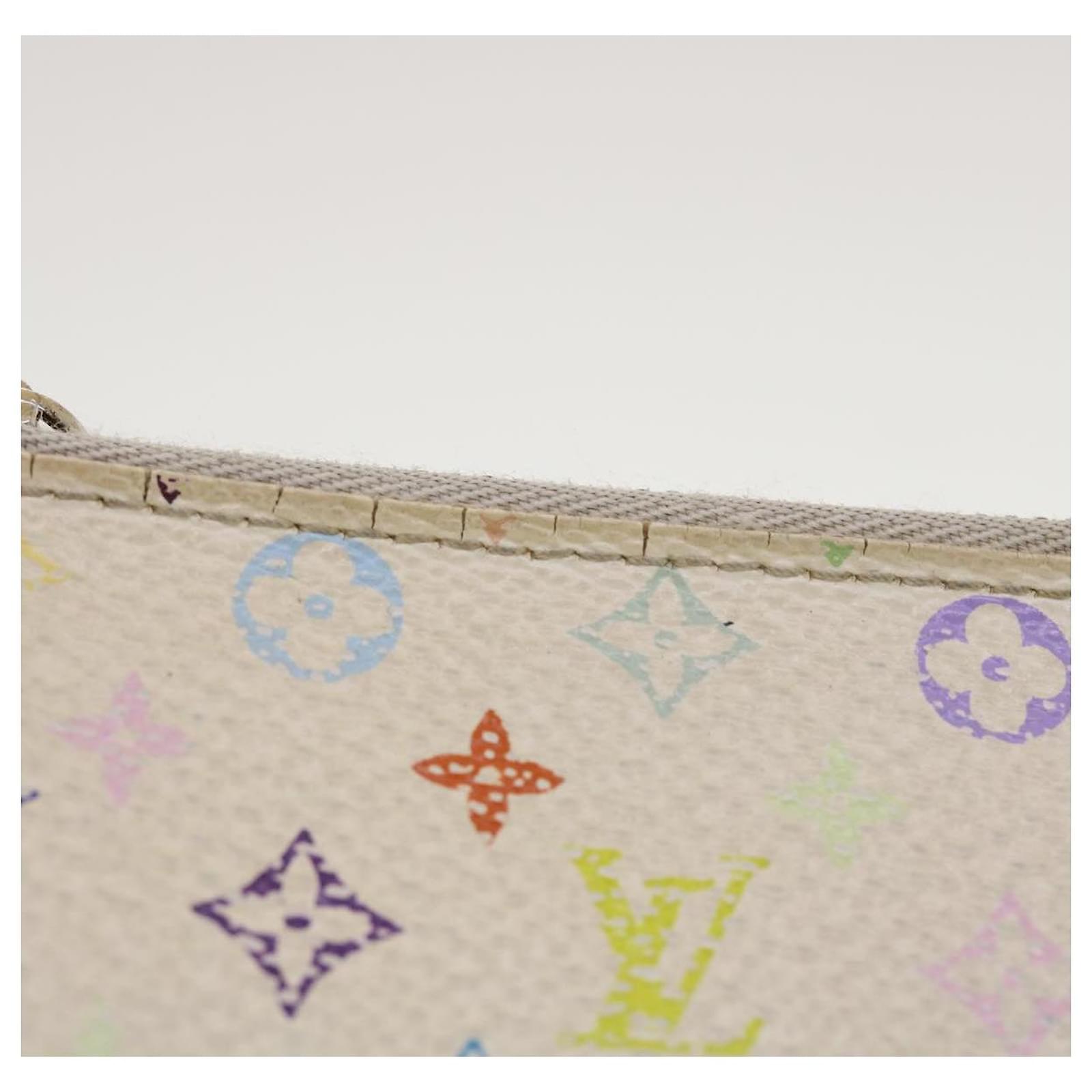 LOUIS VUITTON Multicolor Pochette Cles Coin Purse White M92655 LV Auth  42807 ref.942136 - Joli Closet