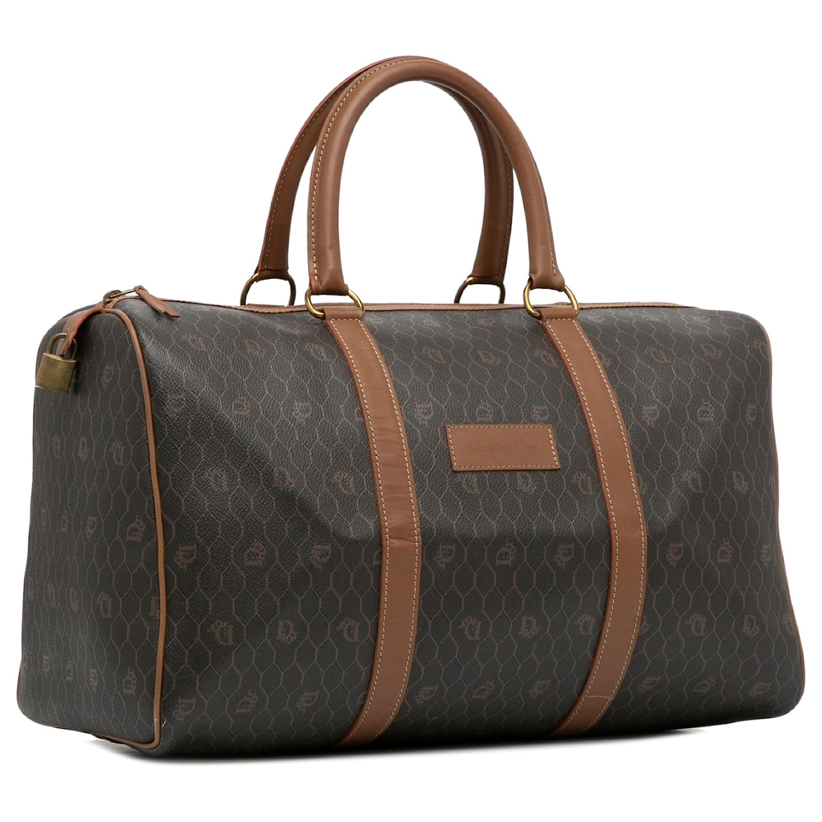 Christian Dior Honeycomb Duffle Bag - Brown Luggage and Travel
