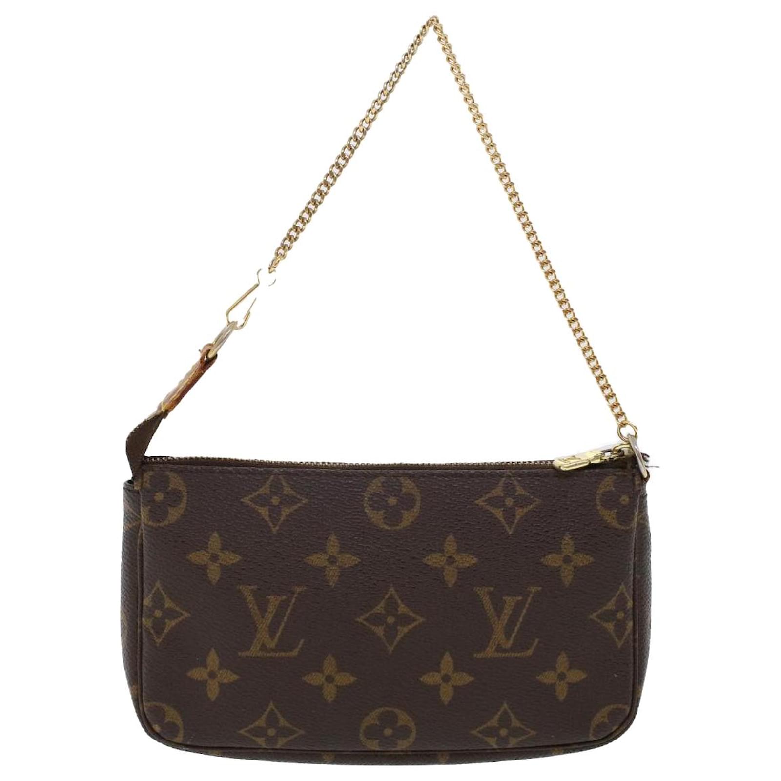 Auth Louis Vuitton Mini Pochette Hand Bag Monogram M51980 LV