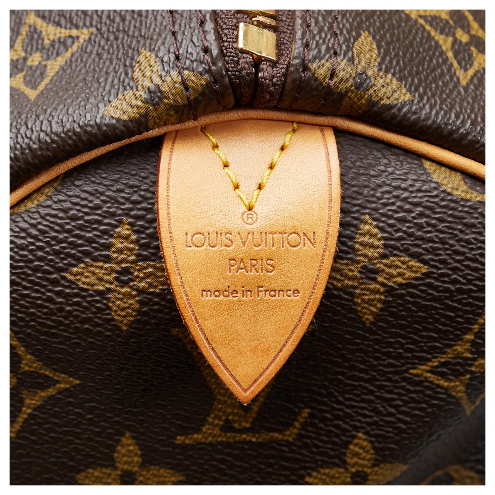 Louis Vuitton Brown Monogram Keepall 60 Leather Cloth ref.942868