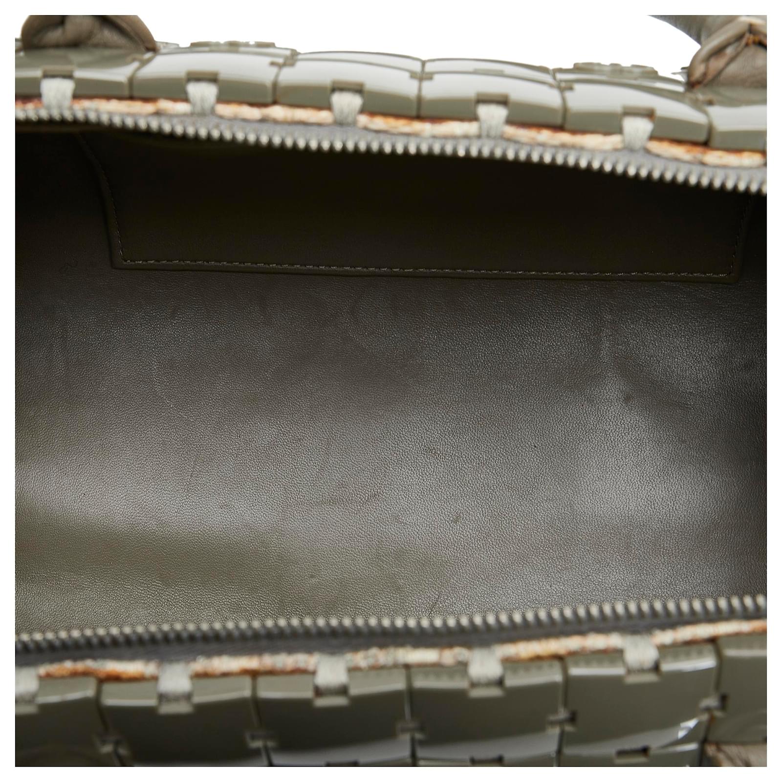 Chanel Gray Lucite Puzzle Barrel Handbag Grey Plastic ref.945676