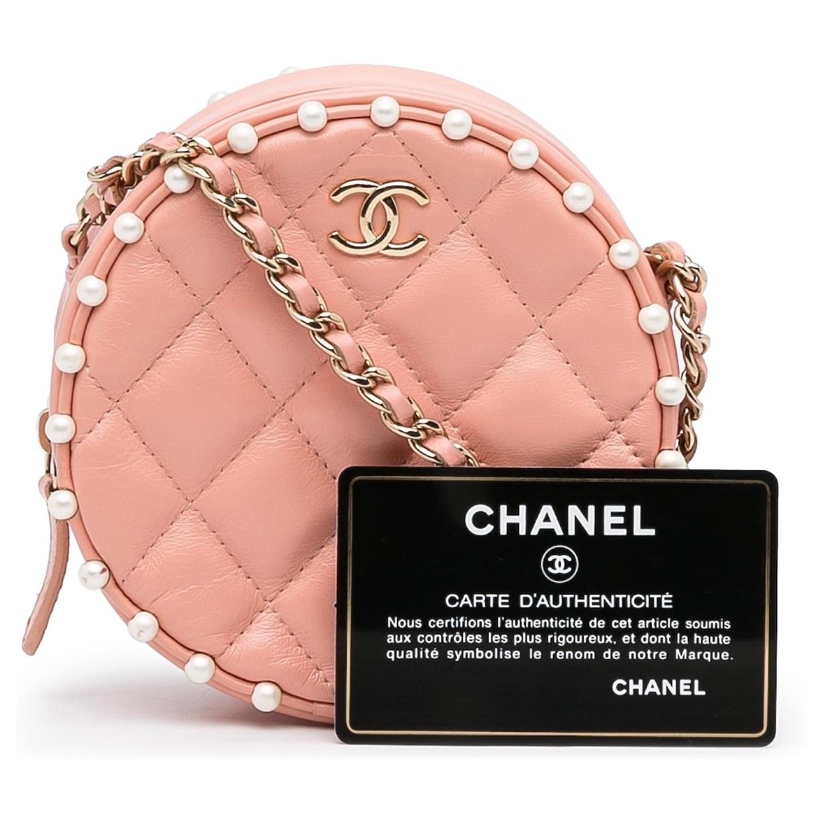 Chanel Pink Pearl Round As Earth Crossbody Bag Leather ref.946528 - Joli  Closet
