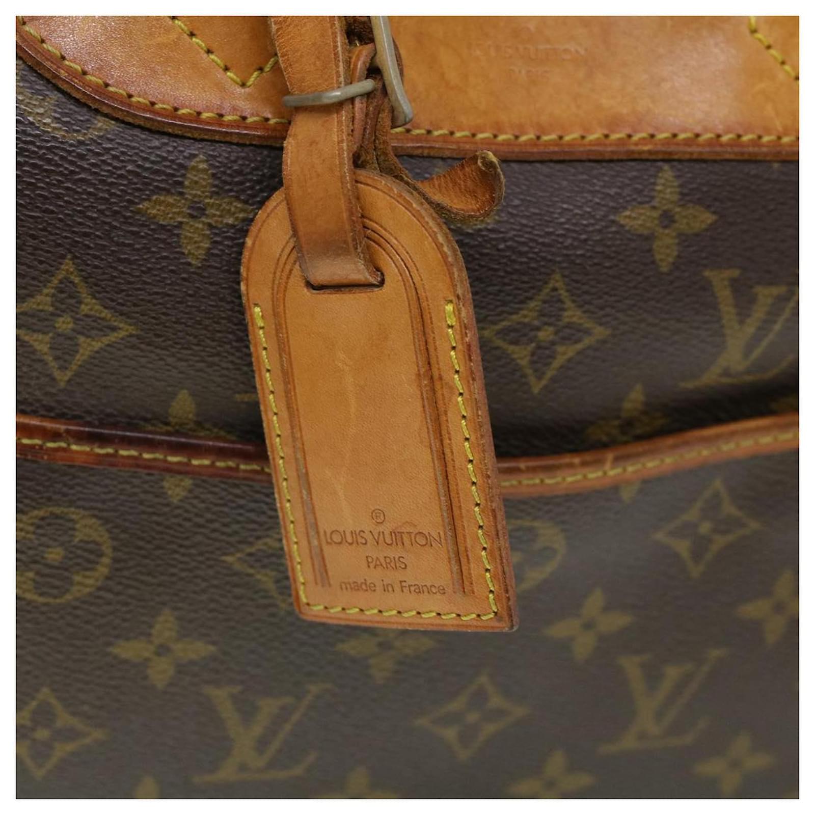 Louis Vuitton Vintage Brown Monogram Canvas Deauville Travel Bag