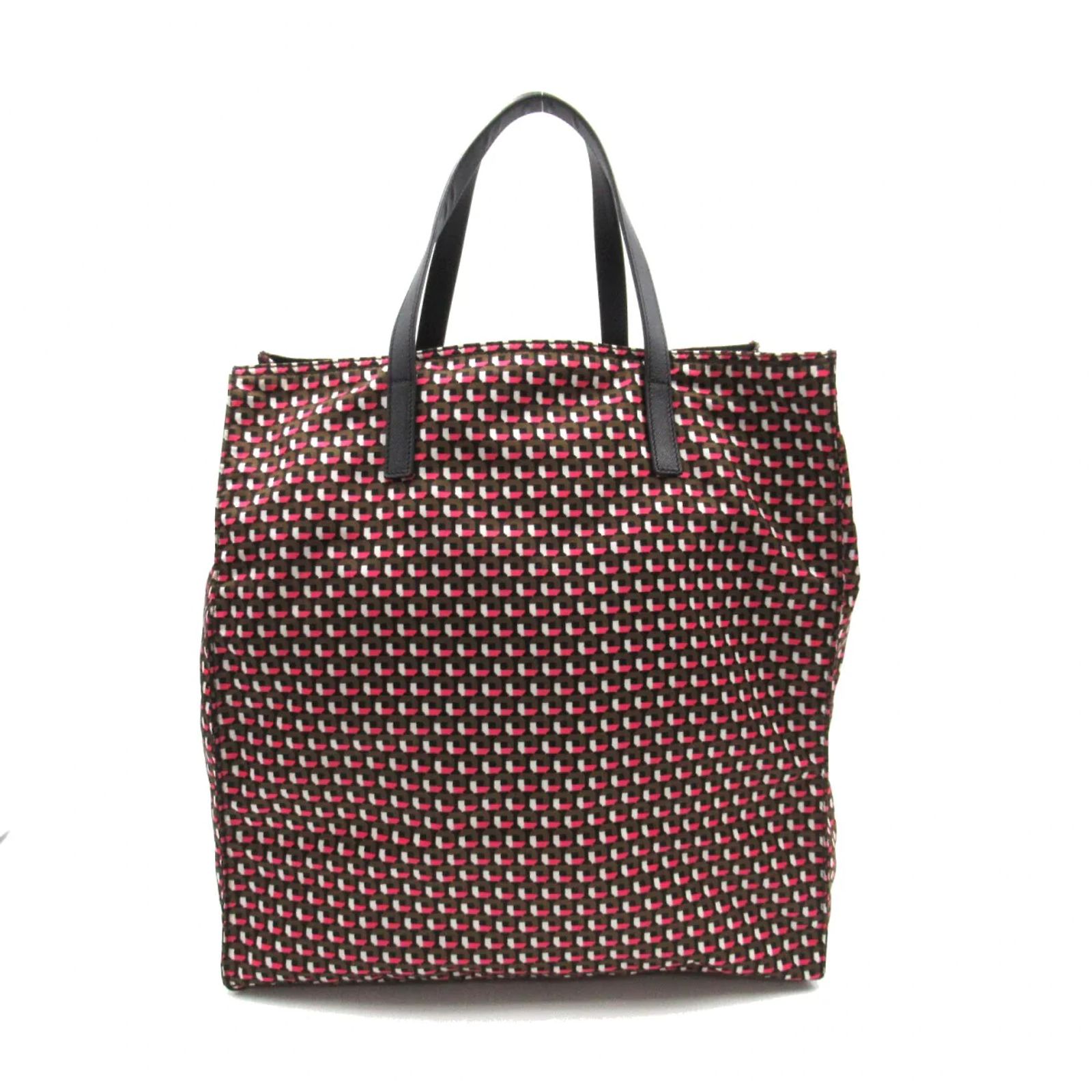 Tote Prada Tessuto Stampato Satchel BN2641 Red Cloth ref.JC947517 