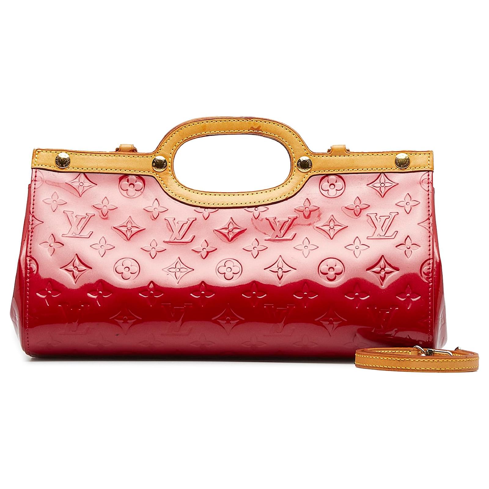 Louis Vuitton Red Monogram Vernis Roxbury Drive Bag