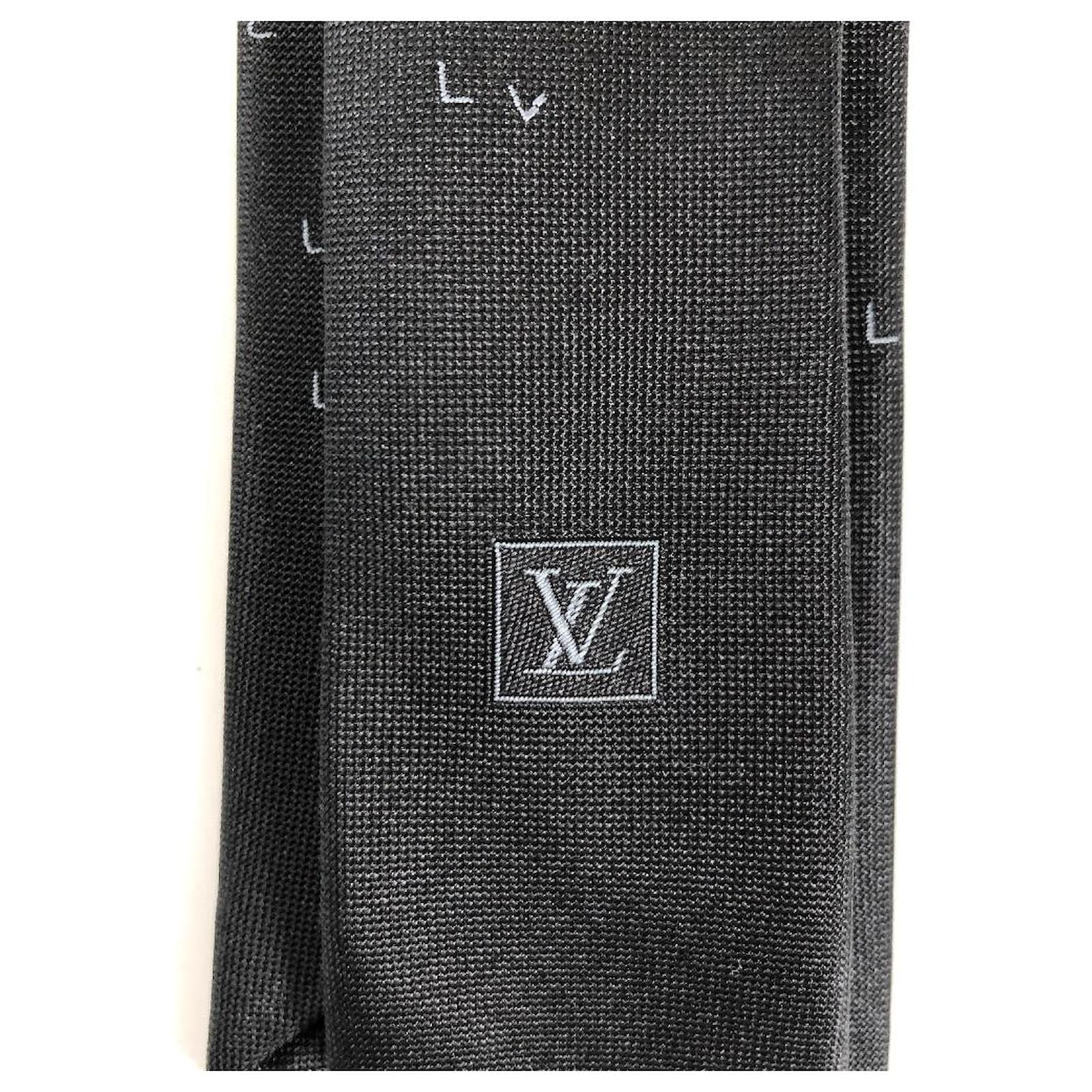 Louis Vuitton Damier Spread Silk Necktie MP3352 Black Cotton ref.947939 -  Joli Closet