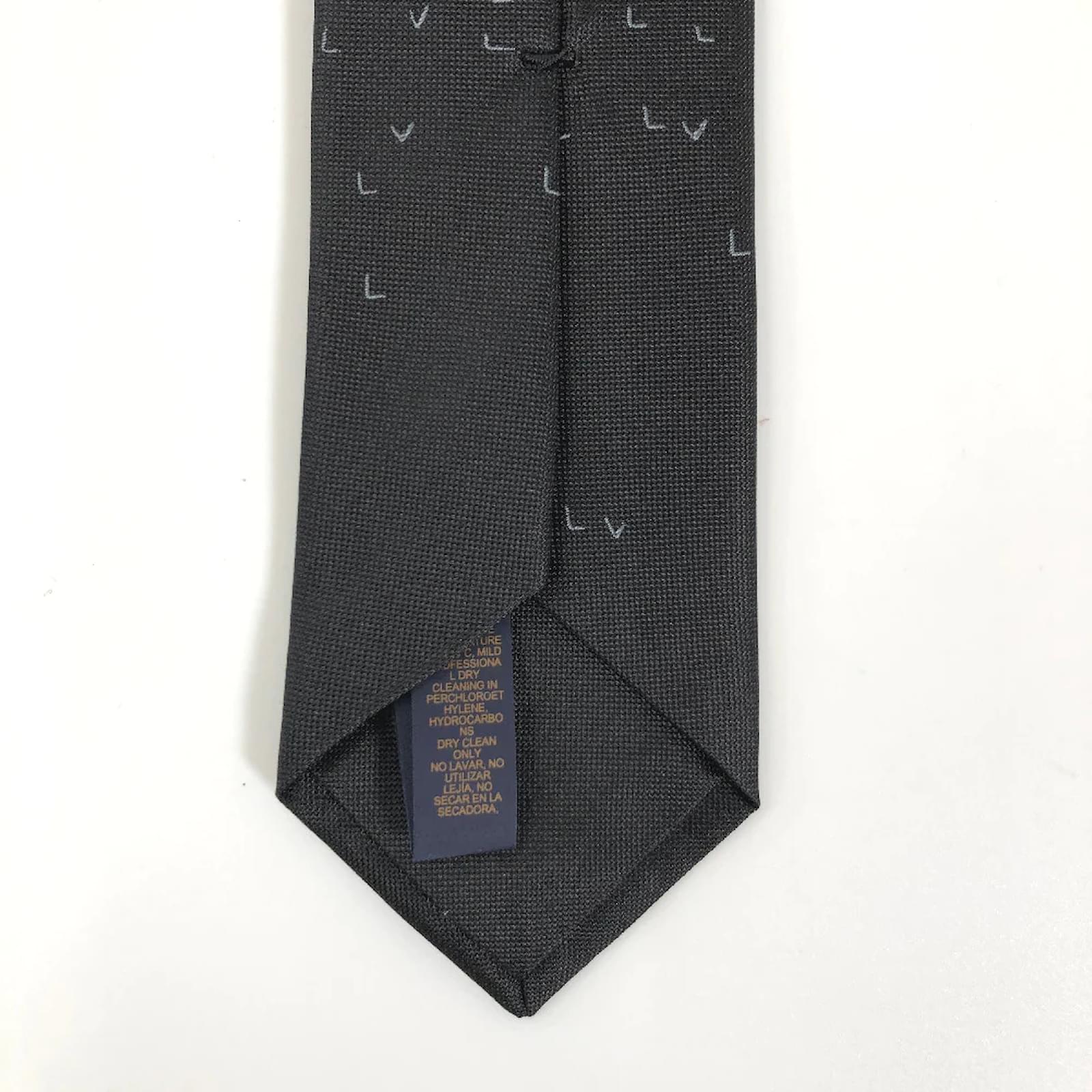 Louis Vuitton Damier Spread Silk Necktie MP3352 Black Cotton ref.947939 -  Joli Closet