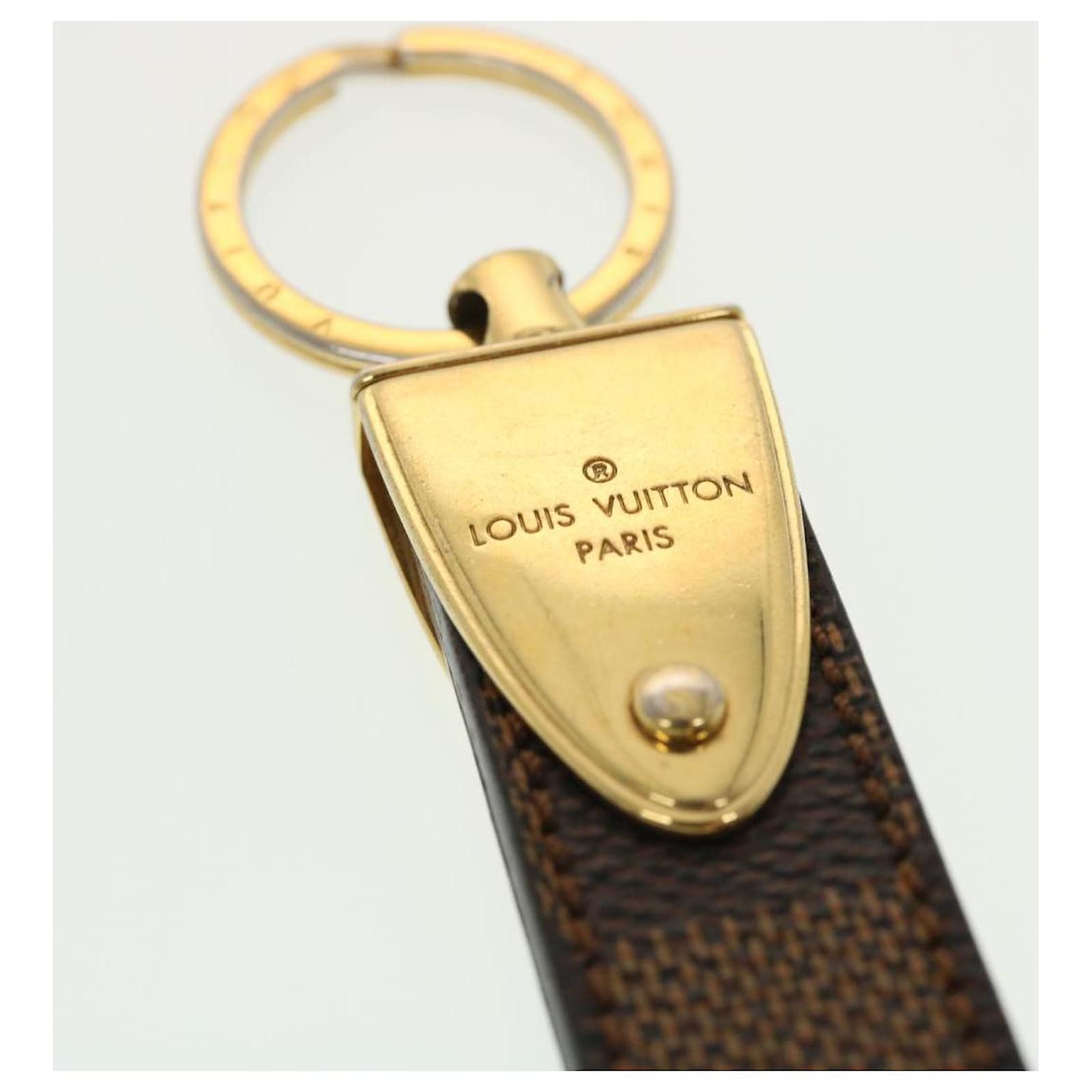 LOUIS VUITTON Damier Ebene Porte Cles Dragonne Key Holder M65050