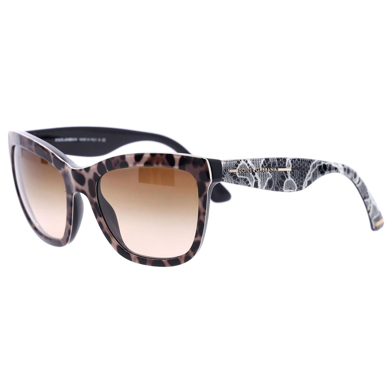 New NOS Dolce & Gabbana DG4140 1995/13 Lace Leopard Brown Sunglasses Designer Tortoise Shell Sunglasses by Dolce and Gabbana  main image 2