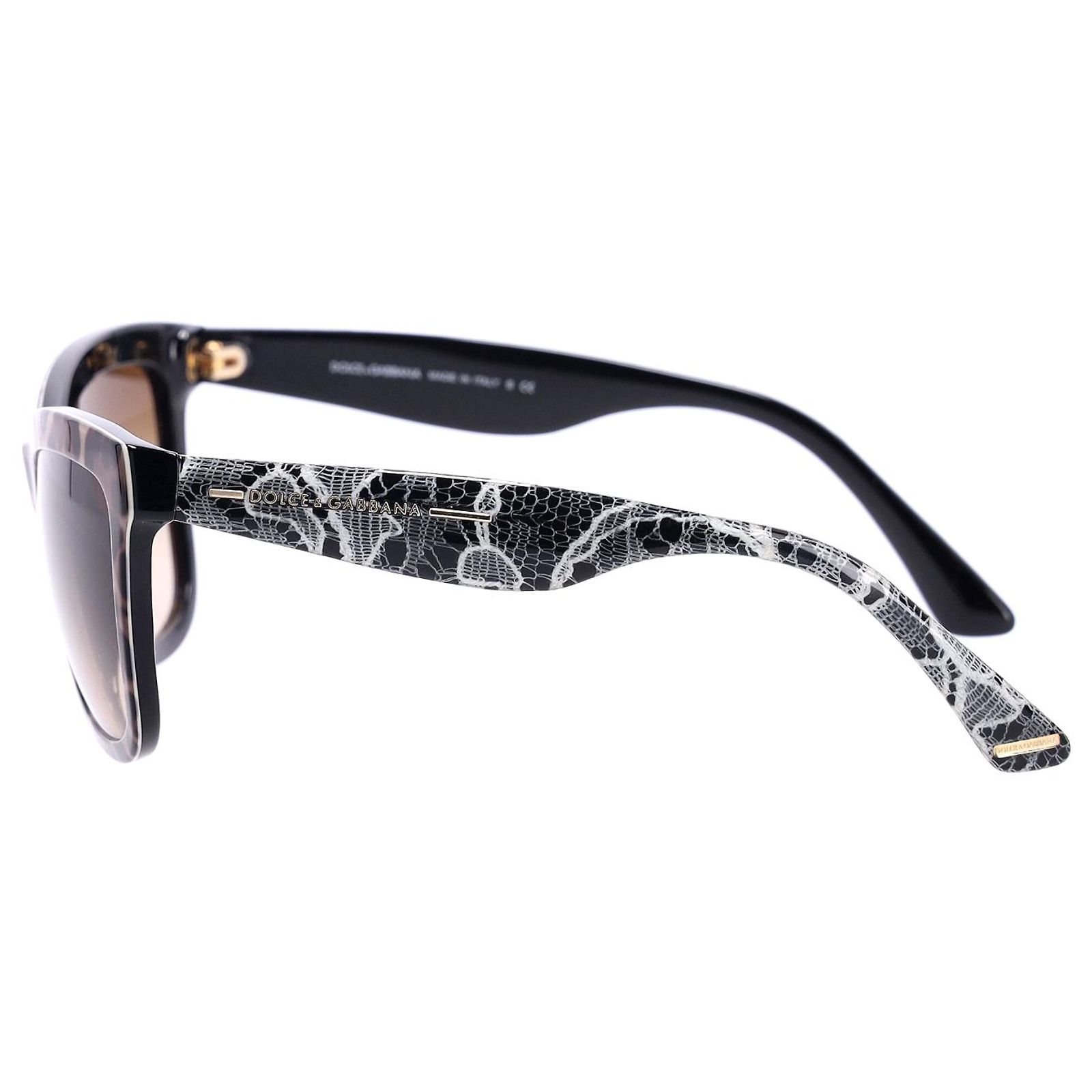 New NOS Dolce & Gabbana DG4140 1995/13 Lace Leopard Brown Sunglasses Dolce & Gabbana DG-4140 Leopard Print with Lace Arm Detail  main image 2