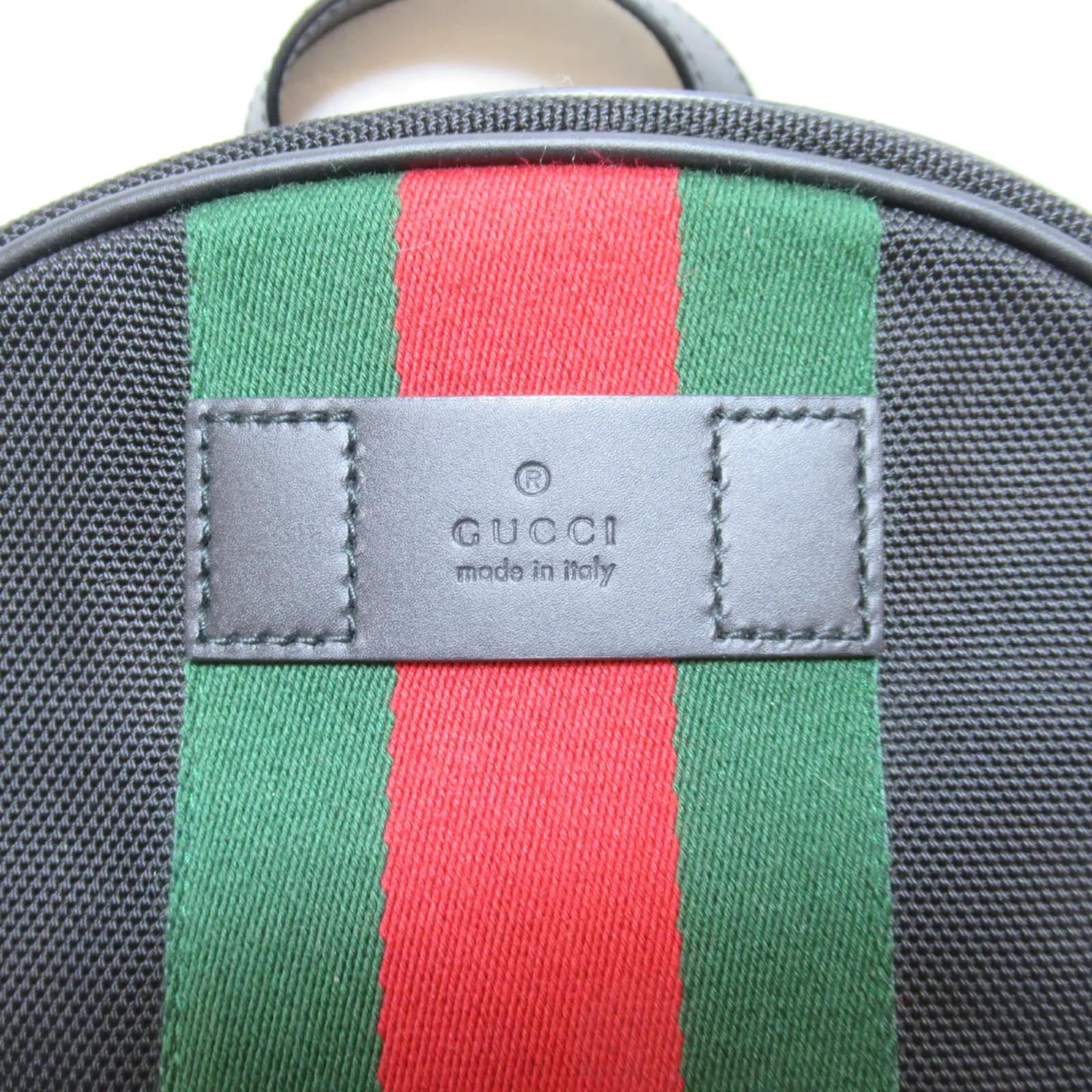 Pre-Owned Gucci Animalier Web Techno Canvas Duffle Bag