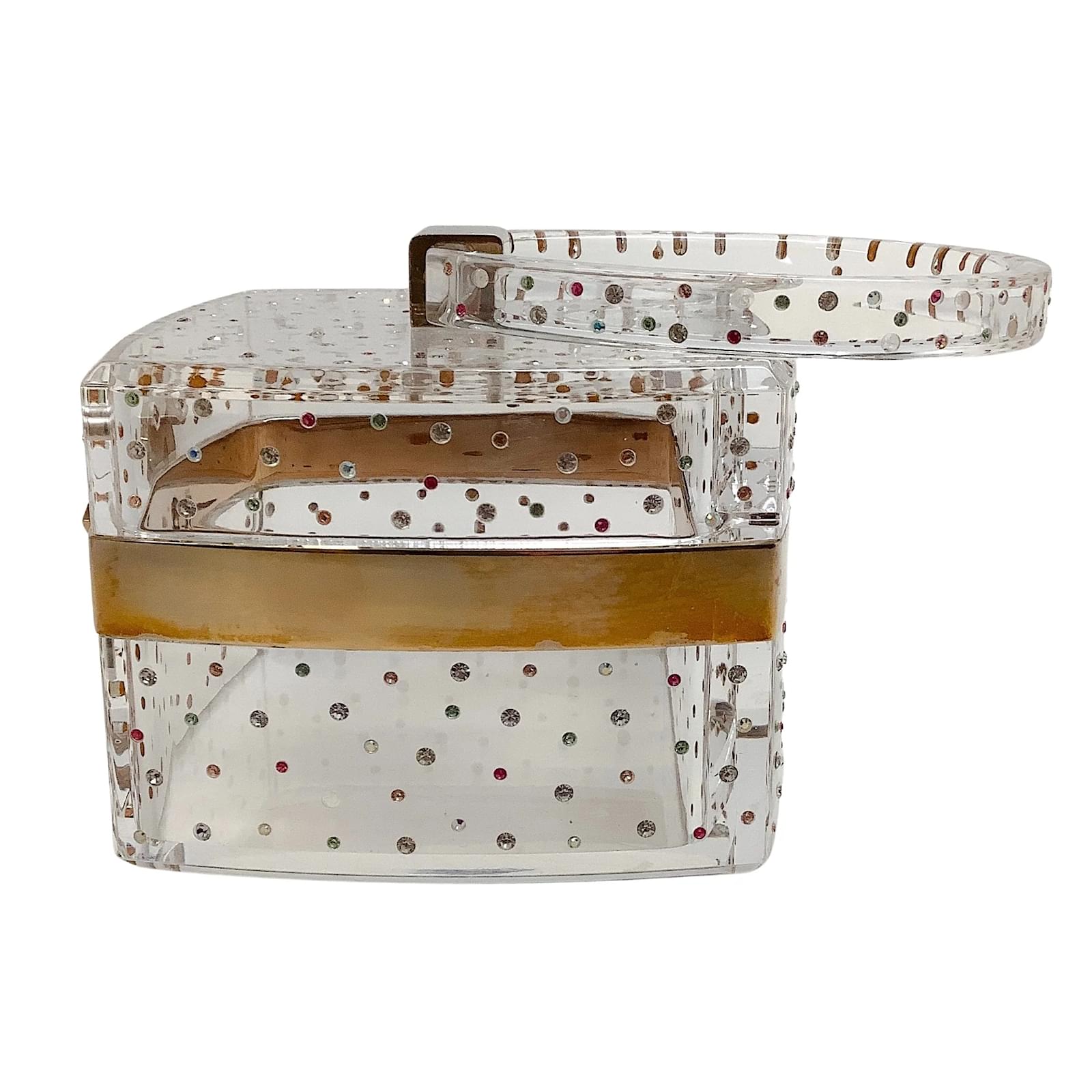 Boîte à bijoux vintage en porcelaine peinte à la main (D'occasion) à