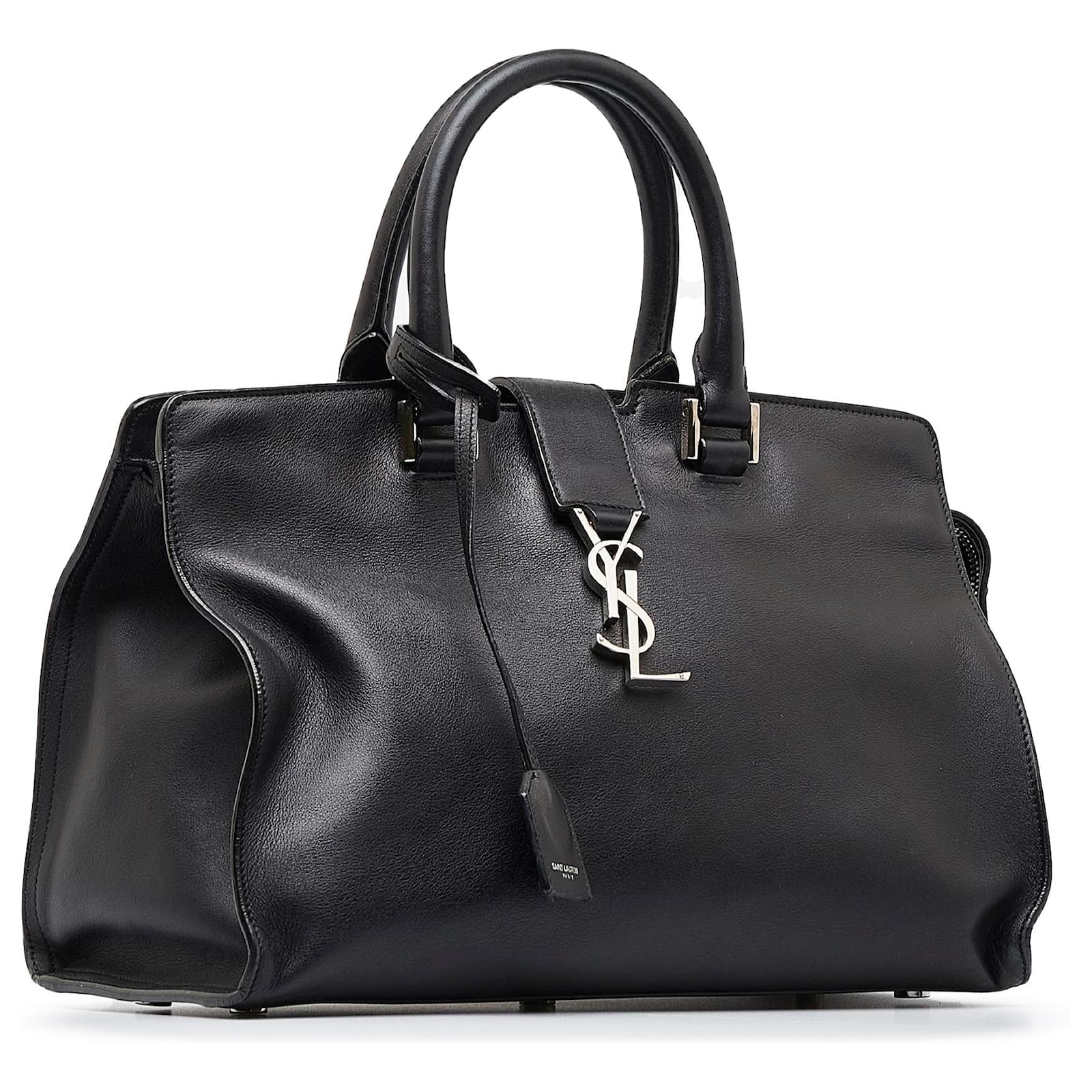 Saint Laurent Black Downtown Cabas Satchel Leather Pony-style calfskin  ref.950202 - Joli Closet