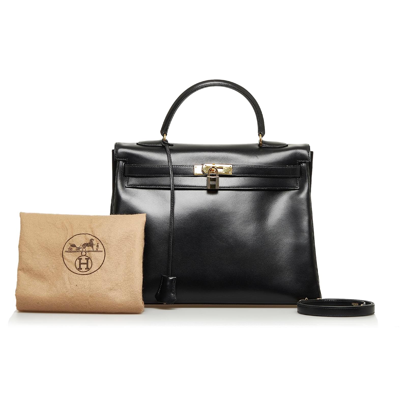 Hermes Birkin bag 35 Black Box calf leather Silver hardware