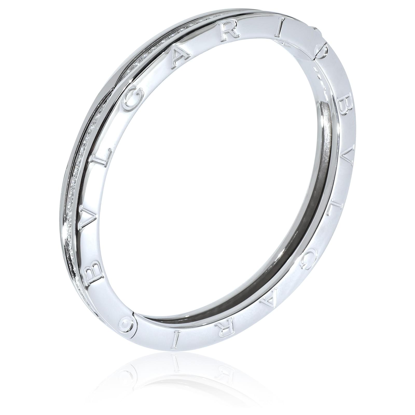 Bulgari Bvlgari B.Zero 1 bracelet in 18K white gold 1.23 ctw Silvery ...