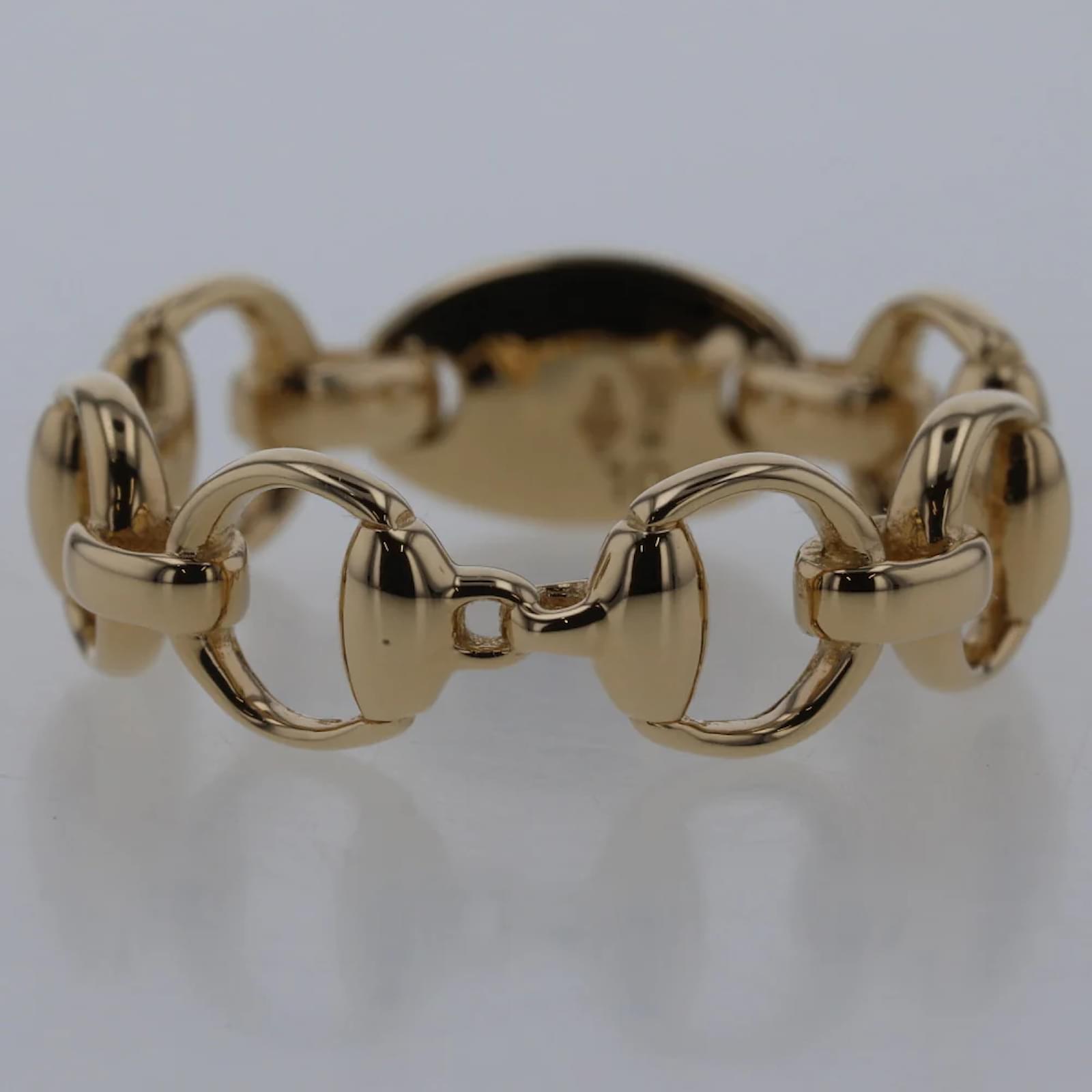 Gucci 18k Gold Horsebit Ring Golden Metal Joli Closet