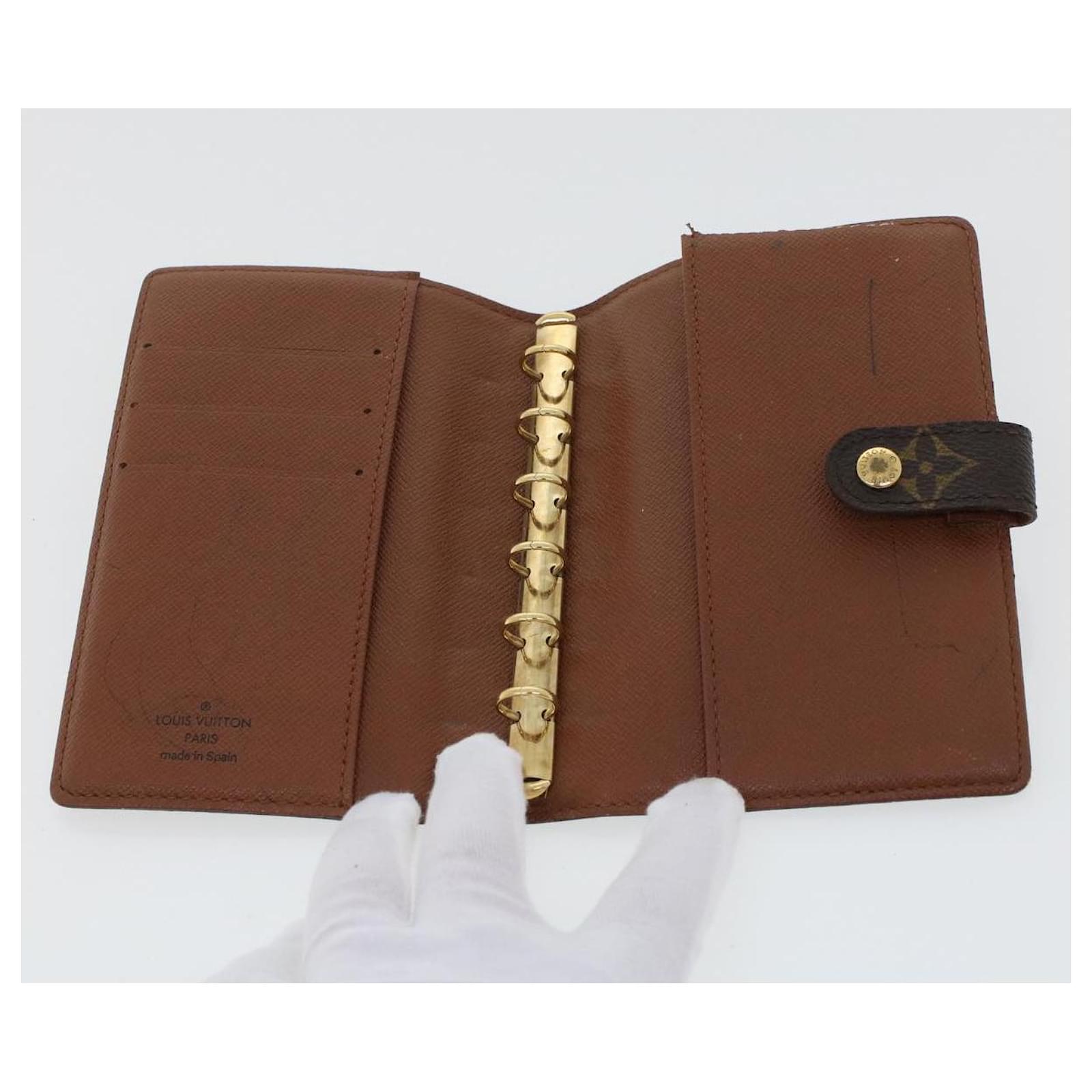 LOUIS VUITTON Monogram Agenda PM Day Planner Cover R20005 LV Auth 42249