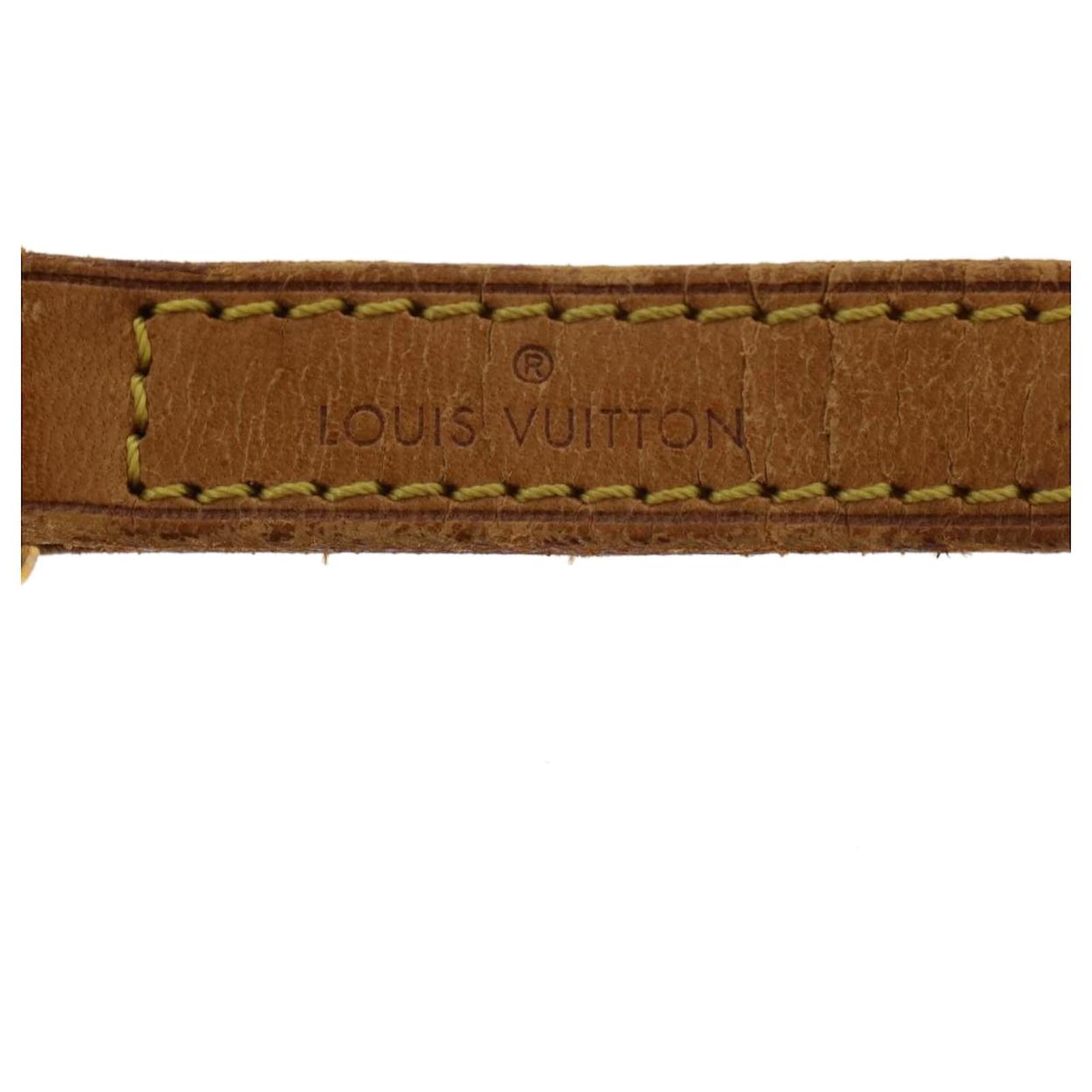 LOUIS VUITTON Shoulder Strap Leather 44.9 Beige LV Auth 46419 ref.977436  - Joli Closet