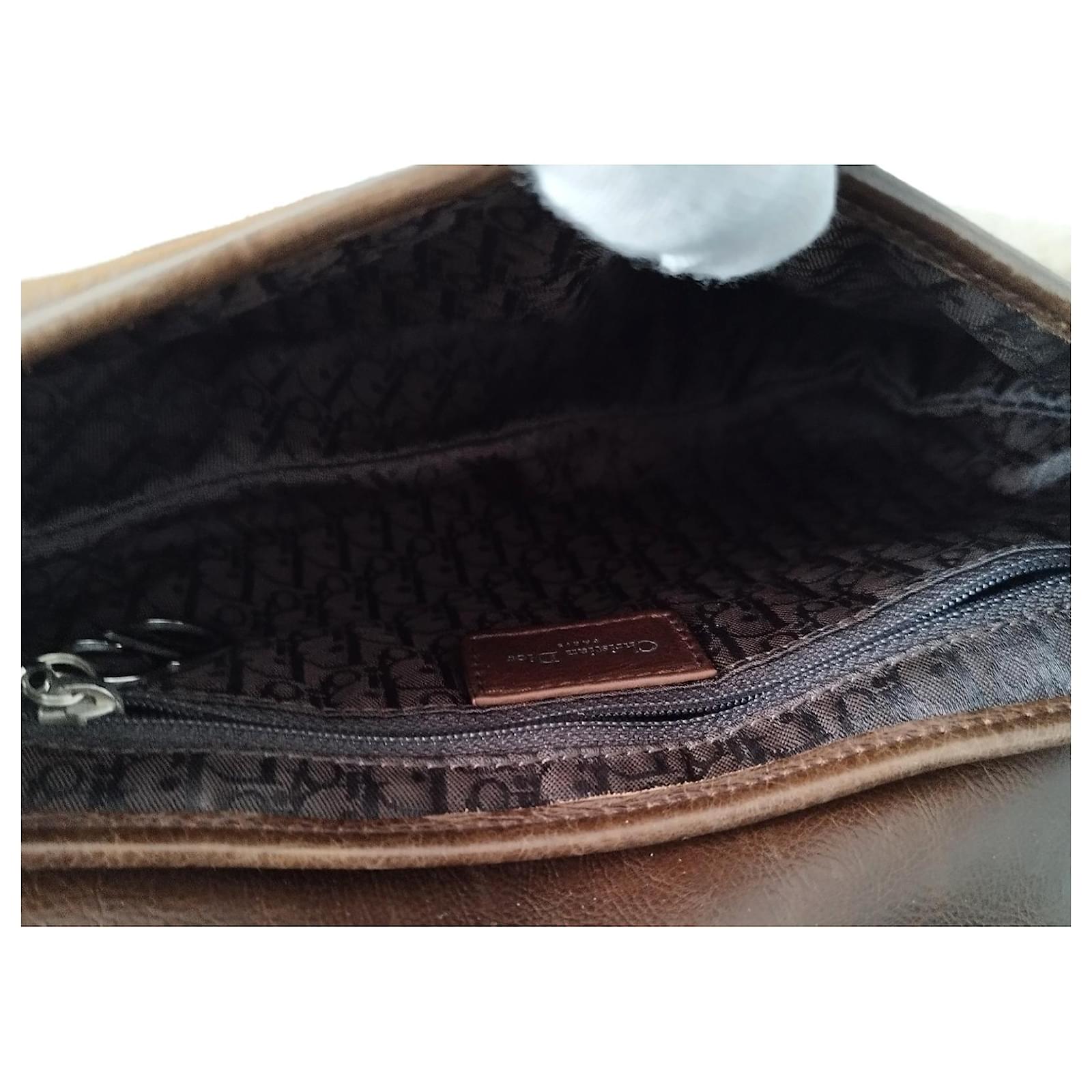 Dior Saddle bag in brown and beige suede and sheepskin Leather Deerskin  ref.950828 - Joli Closet