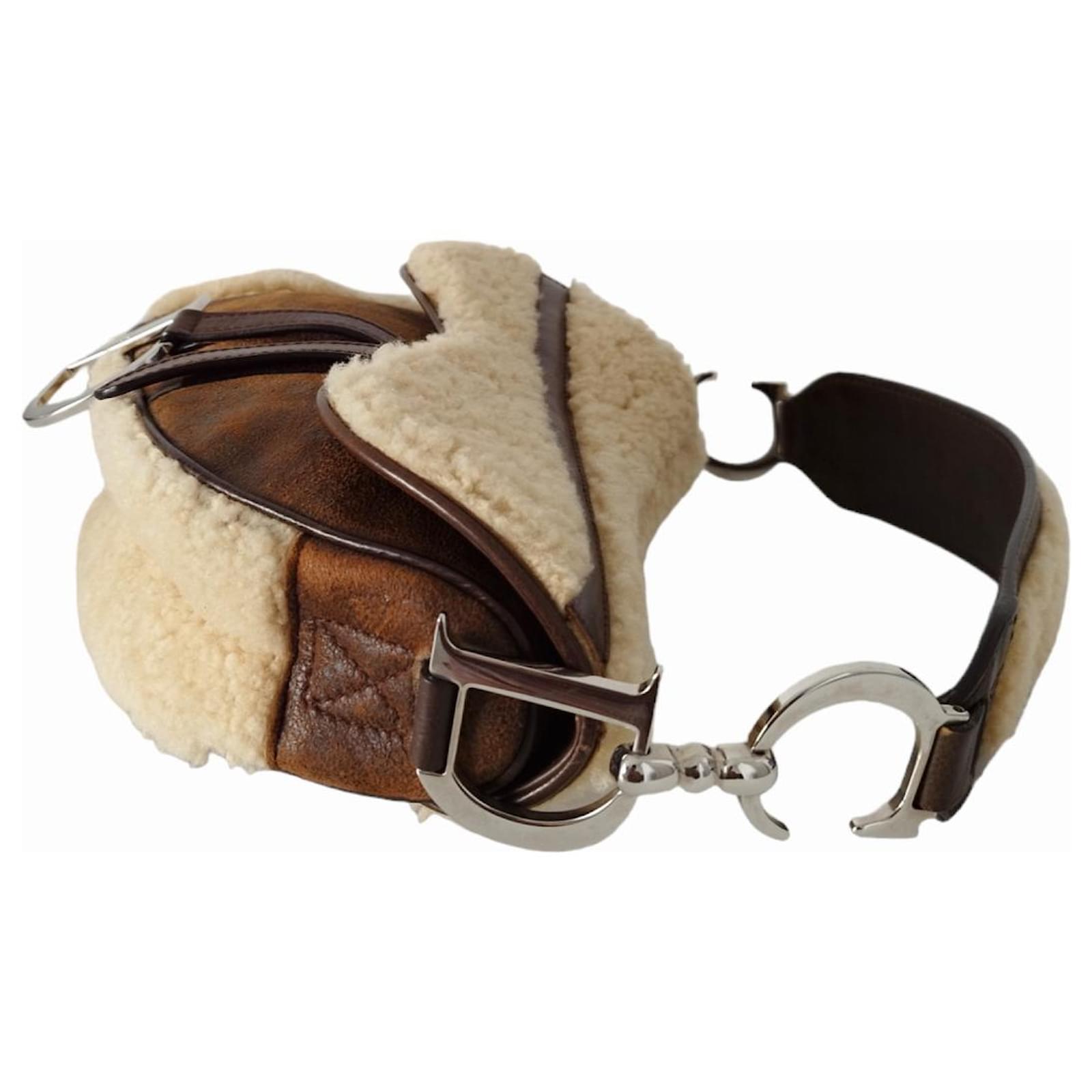 Saddle leather handbag Dior Beige in Leather - 33135667