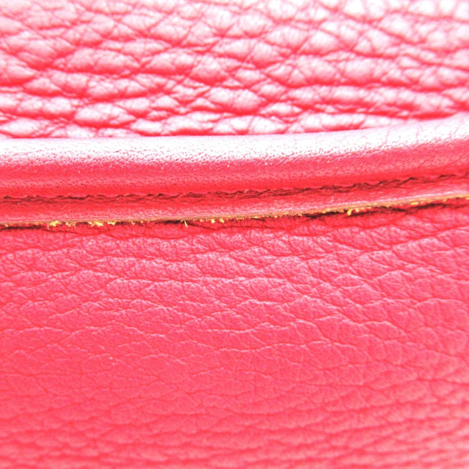 Hermès Clemence Vespa PM Red Leather Pony-style calfskin ref.950914 - Joli  Closet