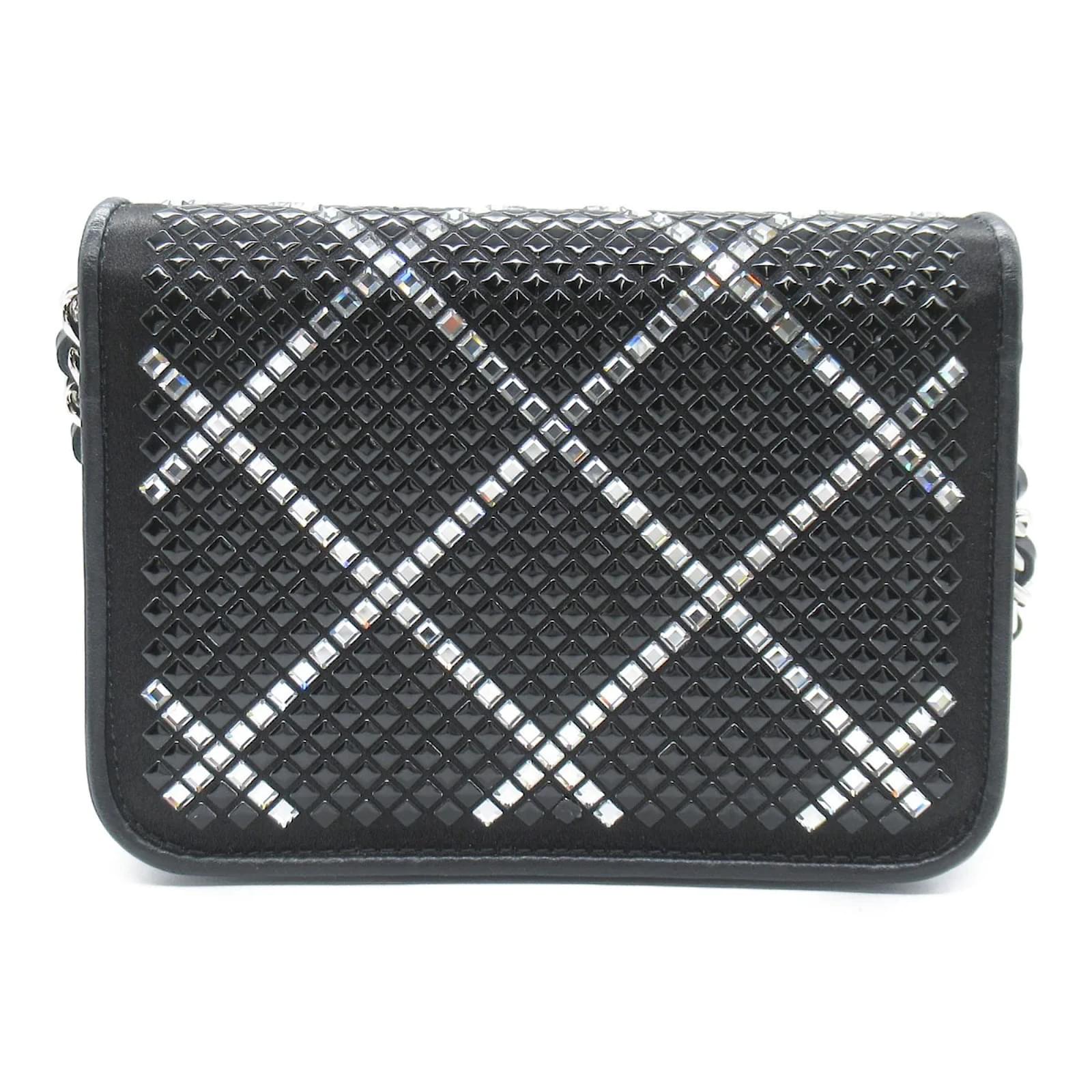 Chanel Matelasse Crystal & Strass Wallet on Chain AP2853 Black Leather Pony-style  calfskin ref.950928 - Joli Closet