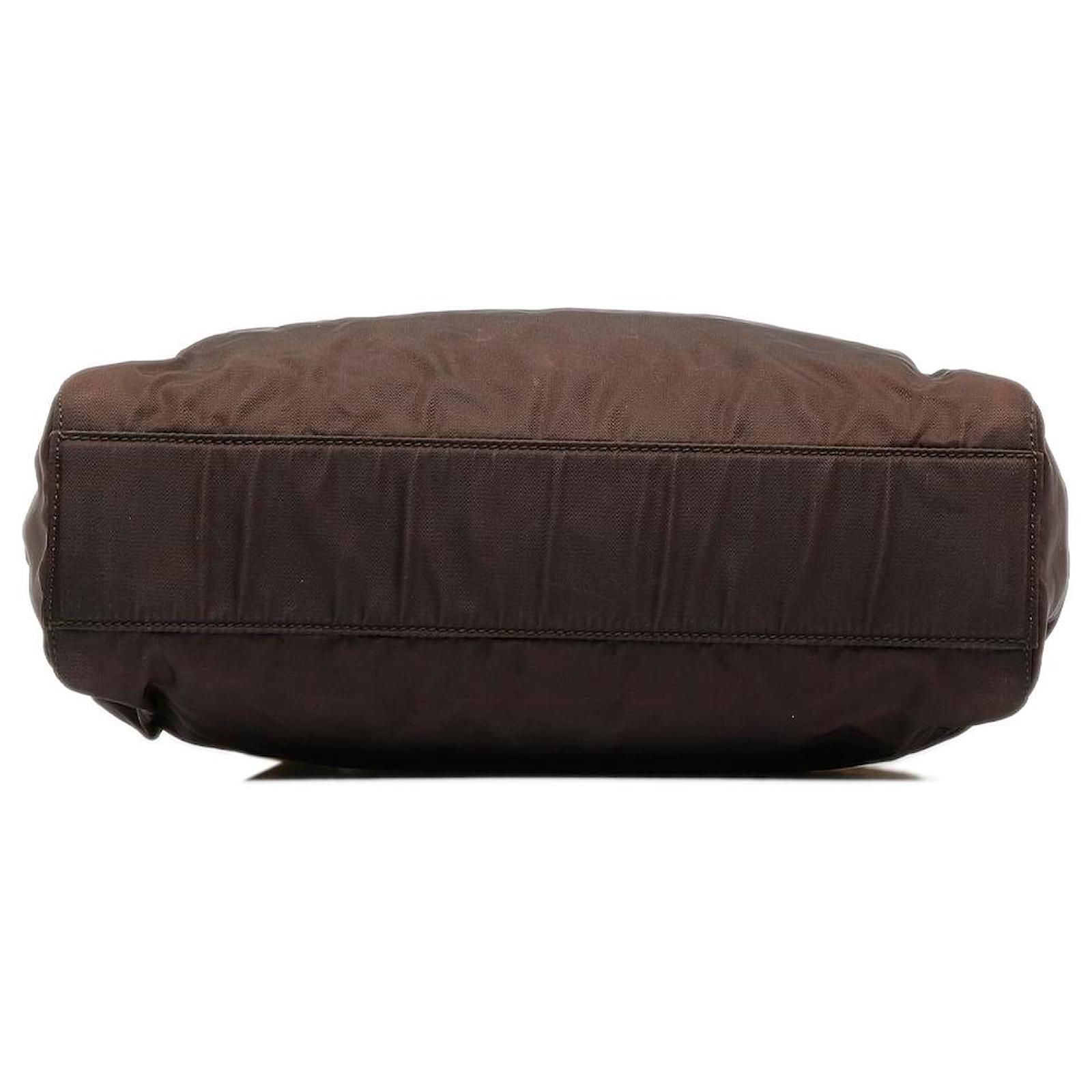 Prada Brown Tessuto Shoulder Bag Dark brown Nylon Cloth ref.951546