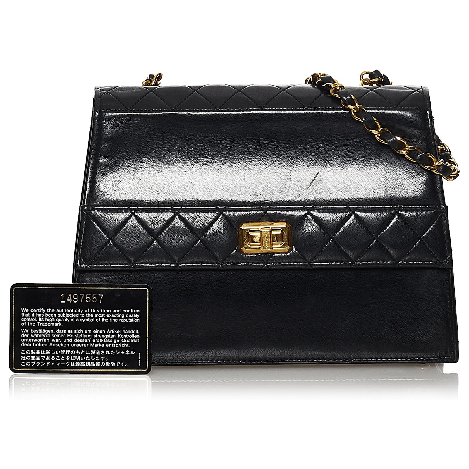 Chanel Black CC Timeless Lambskin Leather Flap Bag ref.951629 - Joli Closet