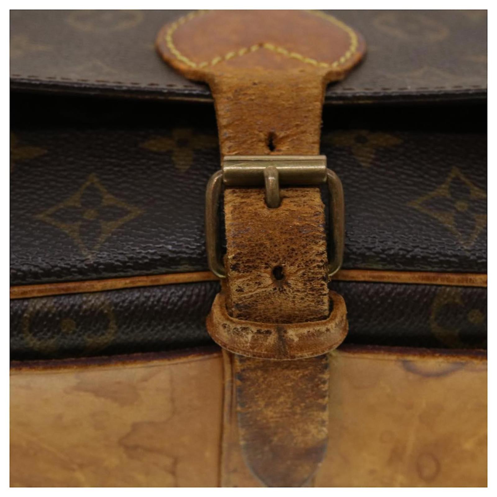LOUIS VUITTON Monogram Cartouchiere GM Shoulder Bag Vintage M51252 Auth  rd2335