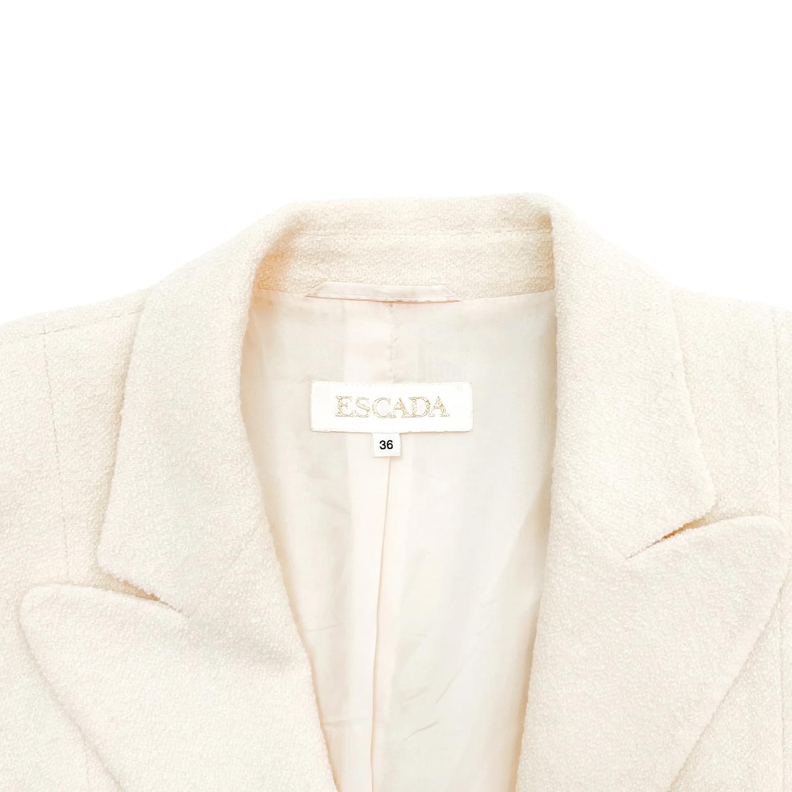 ESCADA Jackets FR 36 WOOL White ref.952419 - Joli Closet