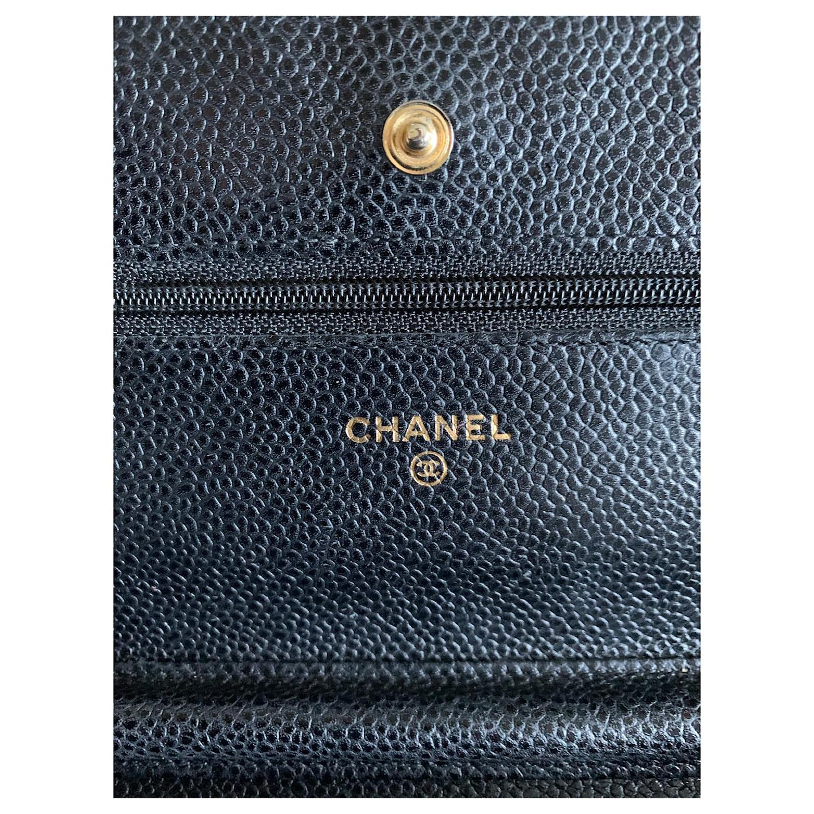 Chanel wallet on chain Black Leather ref.952773 - Joli Closet