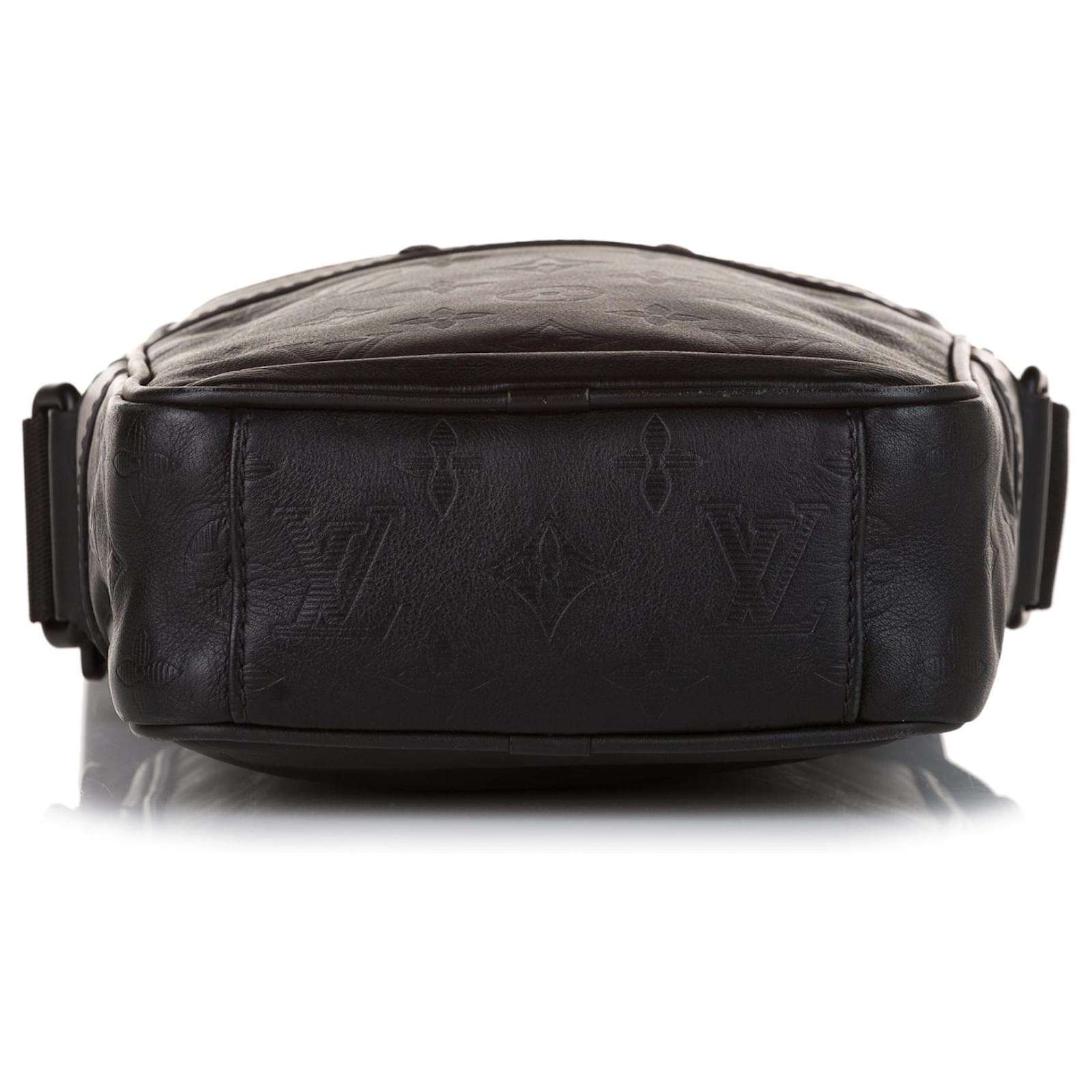 Louis Vuitton Shadow Monogram Danube PM in Black Crossbody Shoulder Handbag
