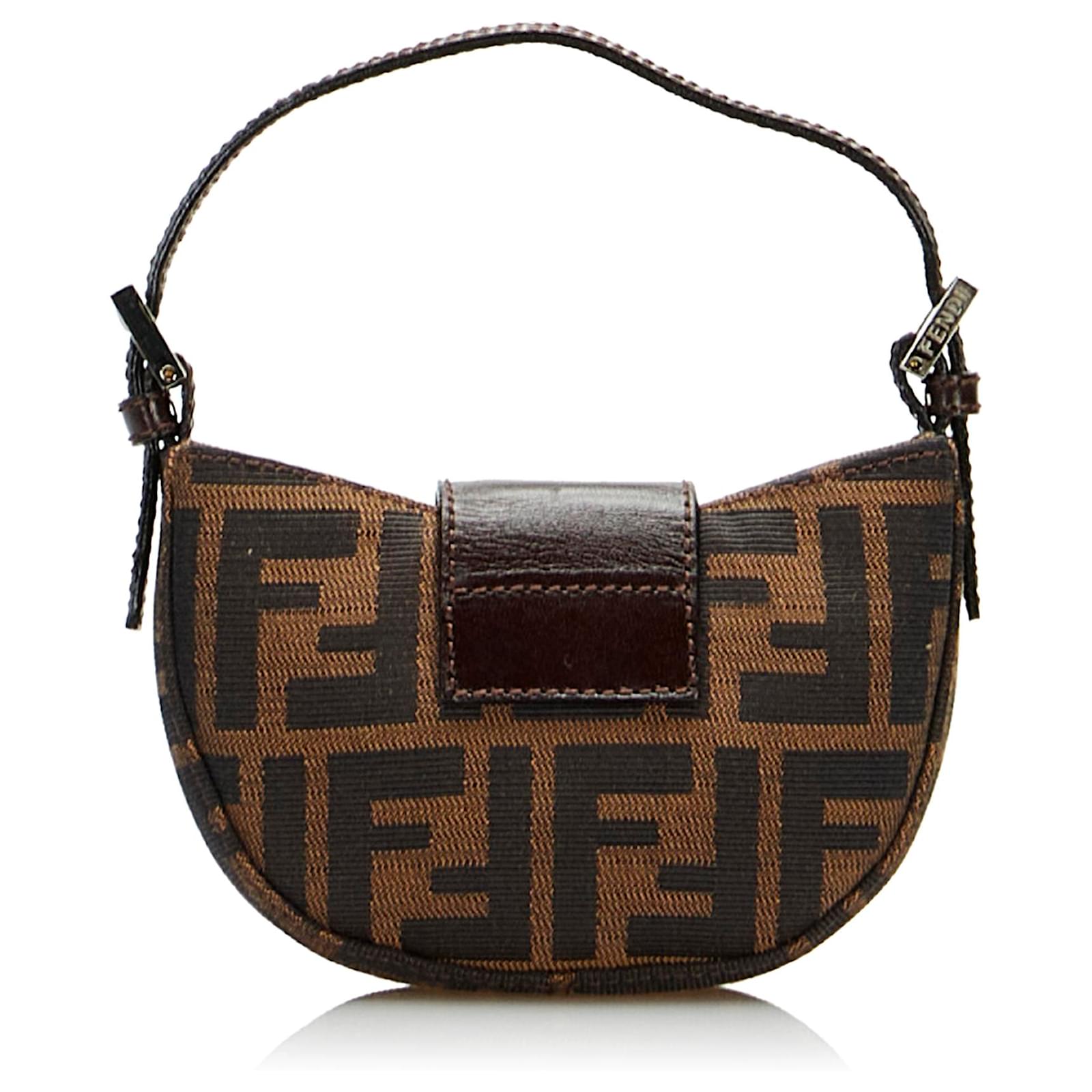 Fendi Zucca Mini Croissant Pochette Bag