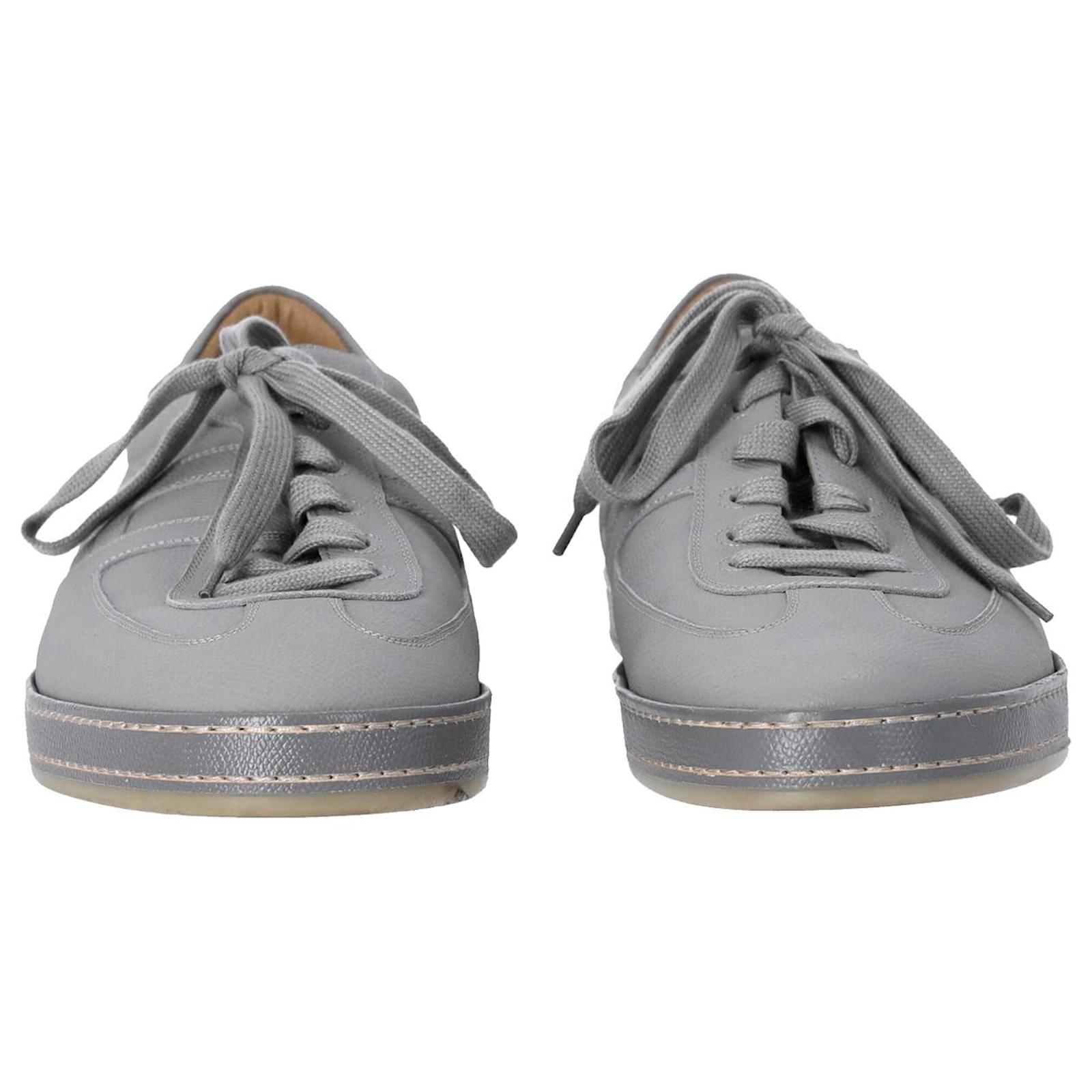 Baskets Hermes Get Beige Toile Et Cuir - Homme Pointure 43,5
