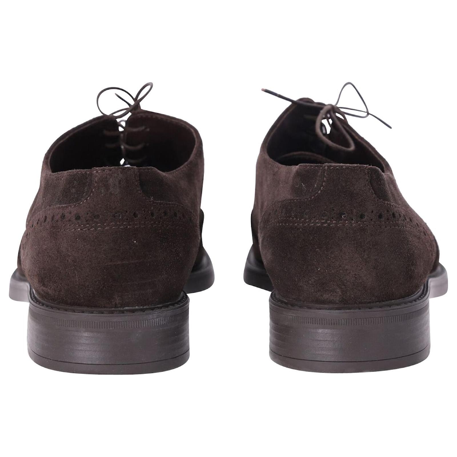 Ermenegildo Zegna Lace-Up Derby Shoes in Brown Suede ref.954004 - Joli  Closet