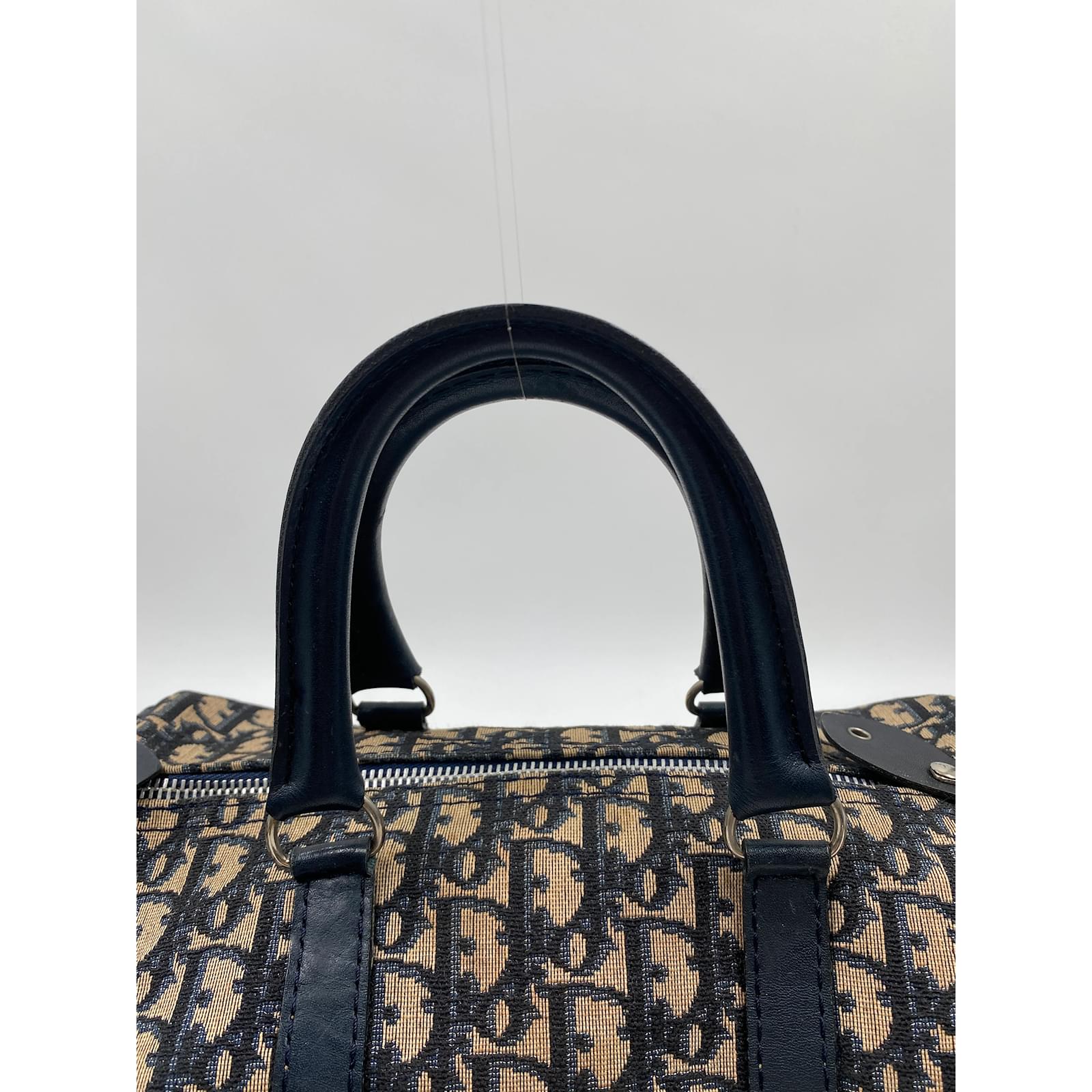 Black Canvas Dior Boston Bag Cloth ref.954207 - Joli Closet